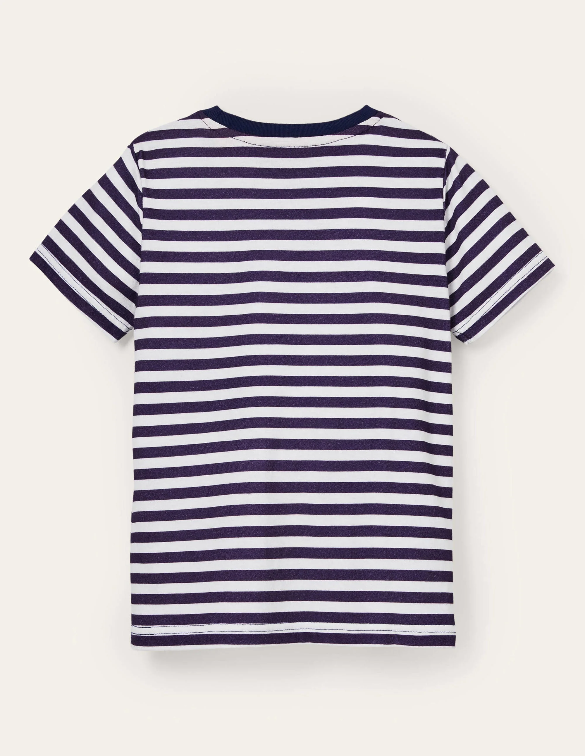 Slub Washed T-shirt-College Navy/Ivory - Image 2
