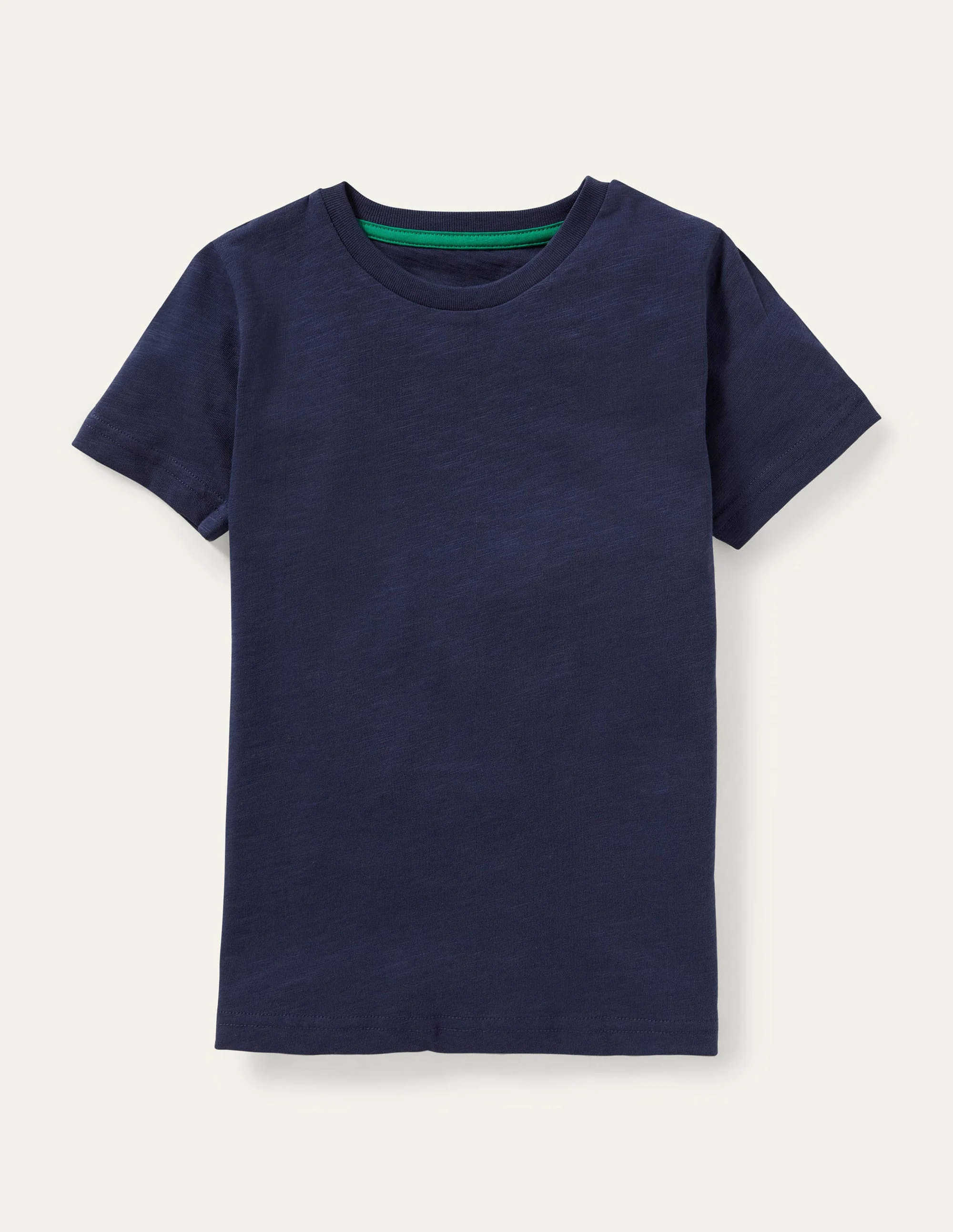 Slub Washed T-shirt-Navy Blue