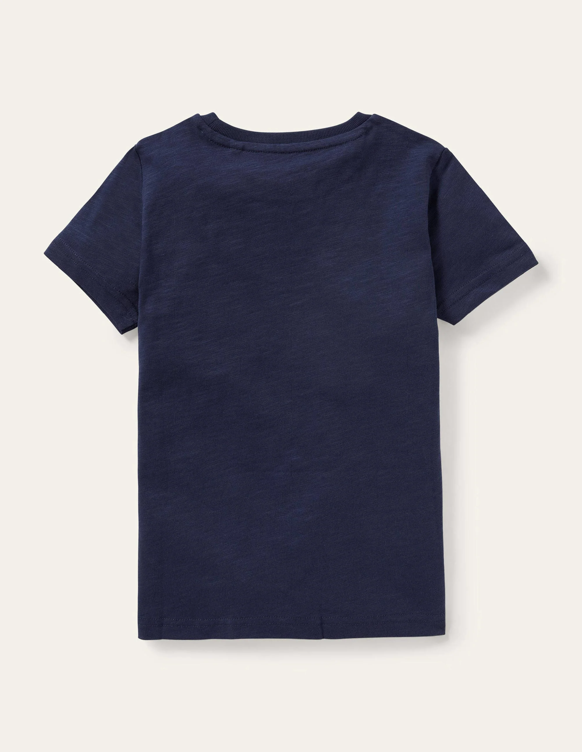 Slub Washed T-shirt-Navy Blue - Image 2
