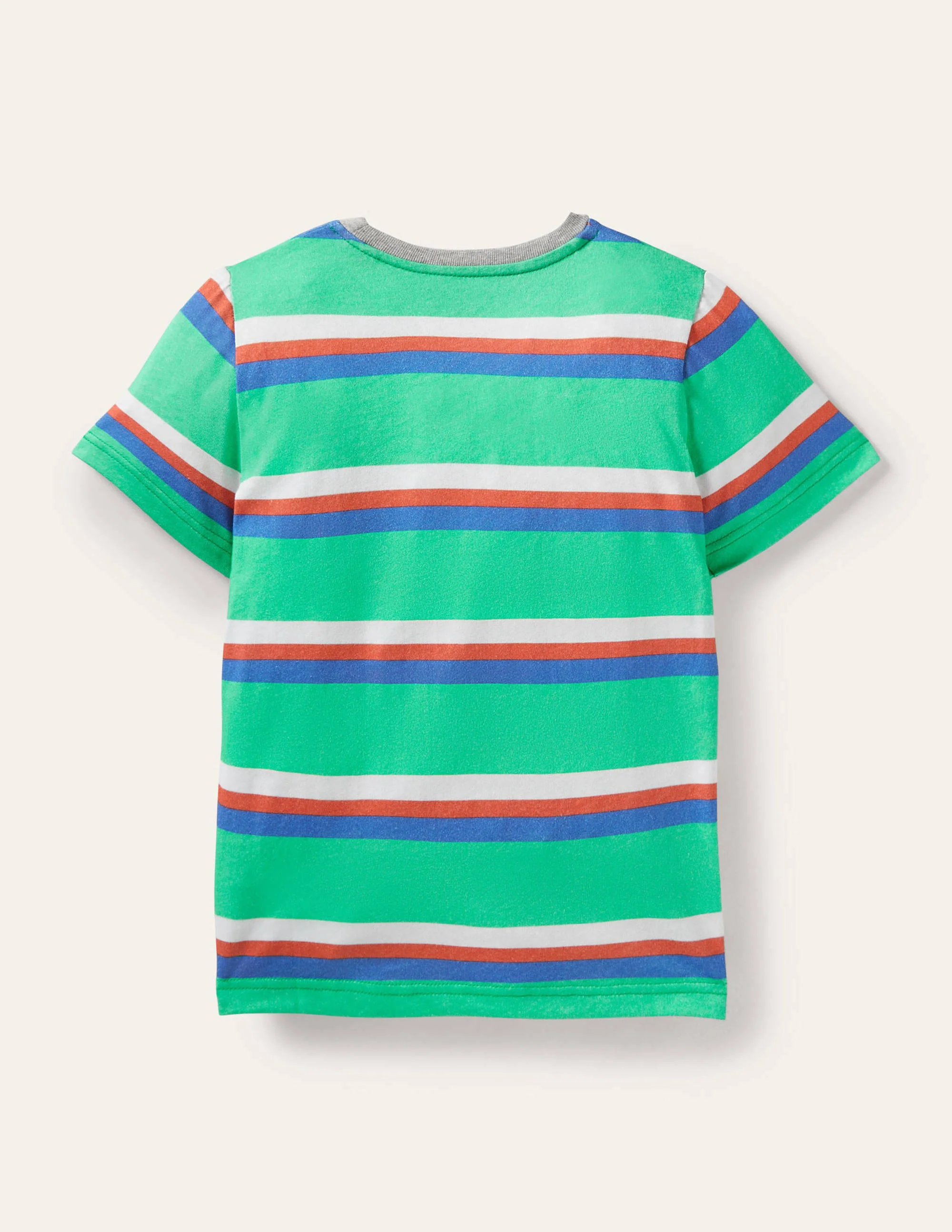 Slub Washed T-shirt-Tropical Green/Bluebell Blue - Image 2