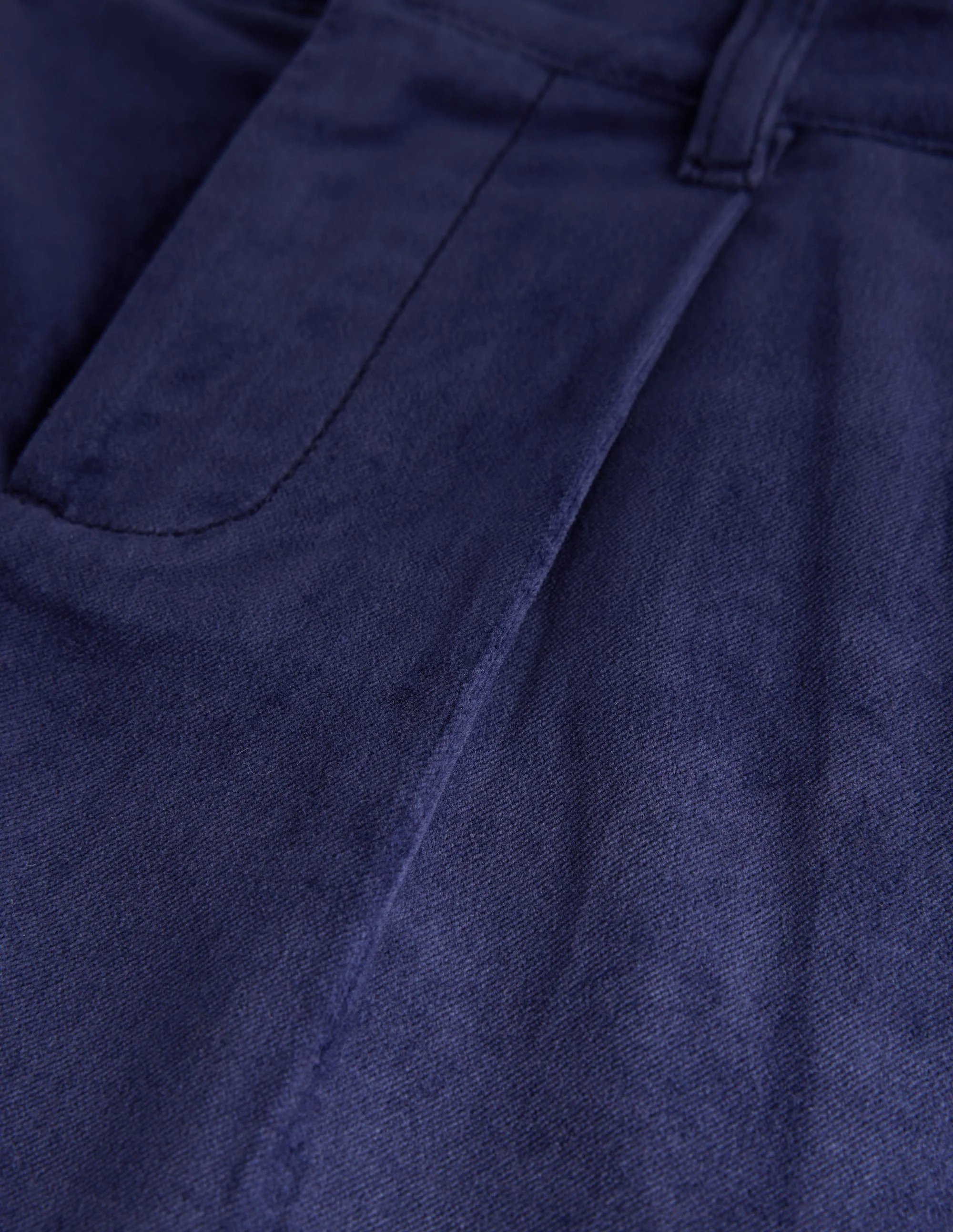 Smart Tailored Trousers-Navy Velvet - Image 3