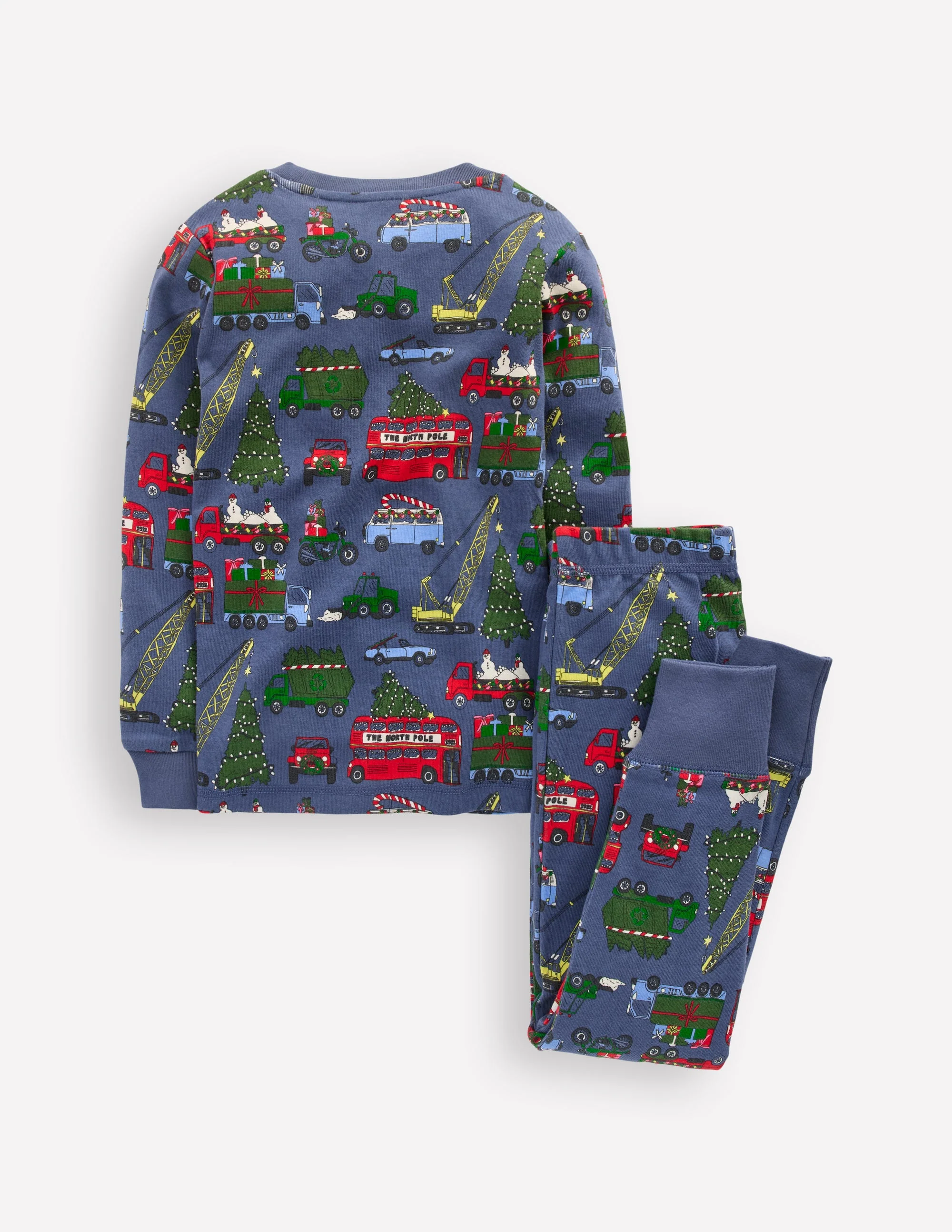 Snug Glow-in-the-dark Pyjamas-Festive Cars - Image 2