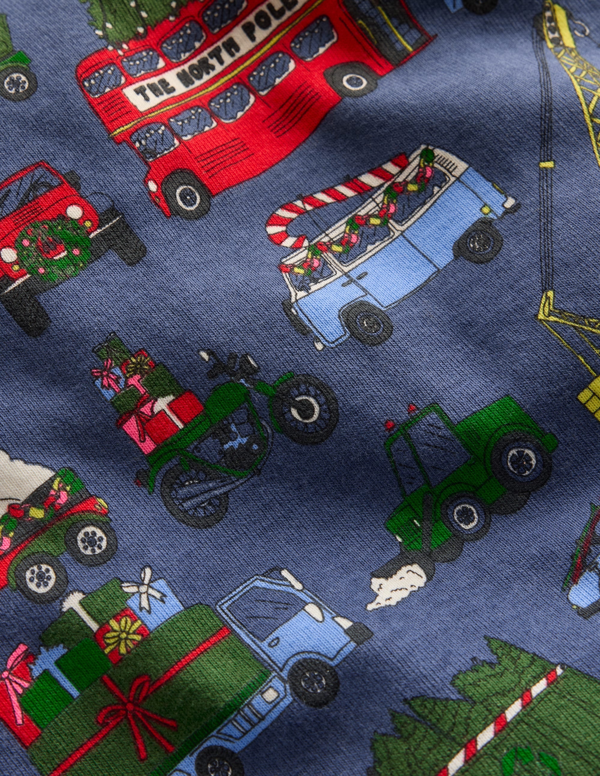 Snug Glow-in-the-dark Pyjamas-Festive Cars - Image 3