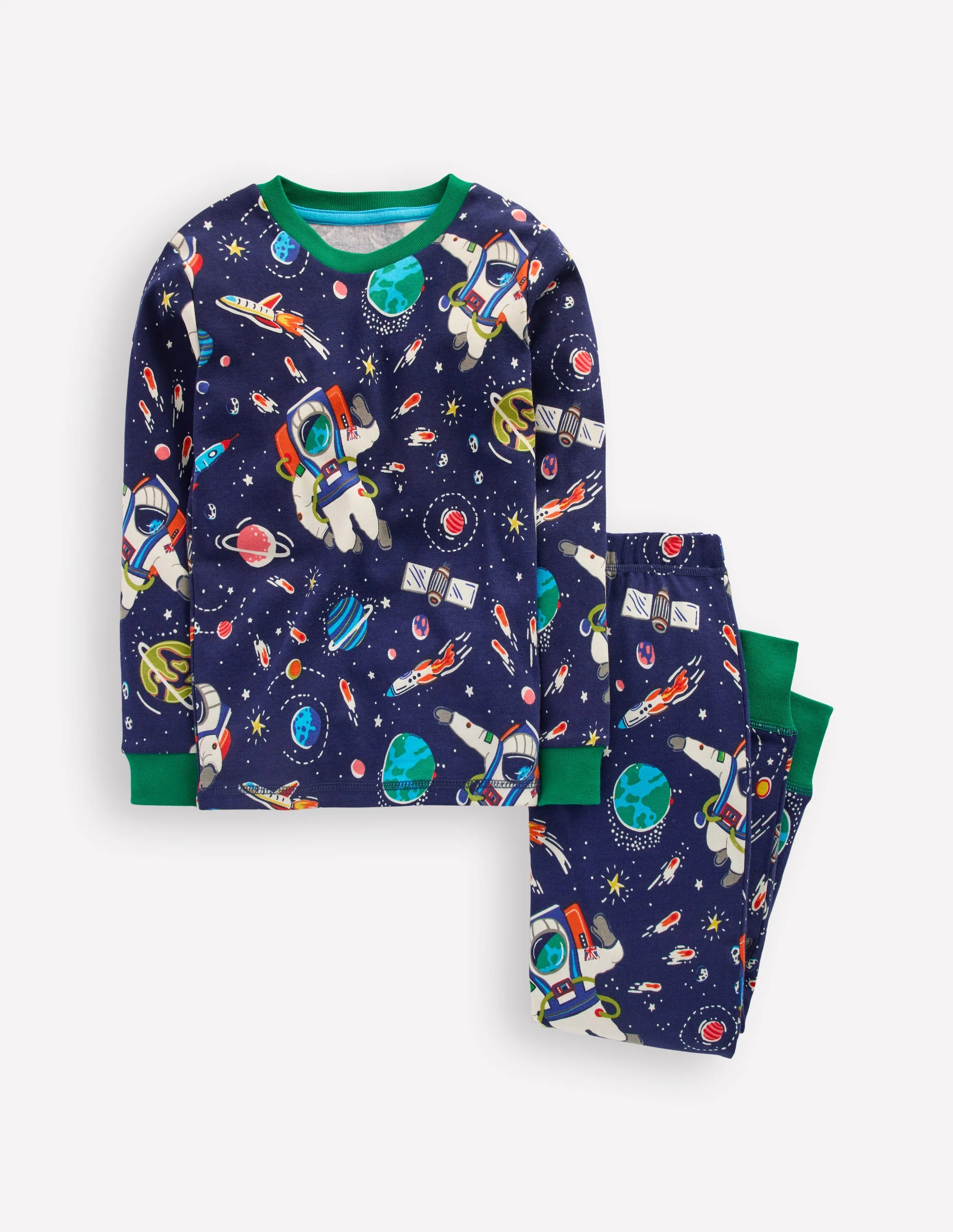 Snug Glow-in-the-dark Pyjamas-Medieval Blue Astro