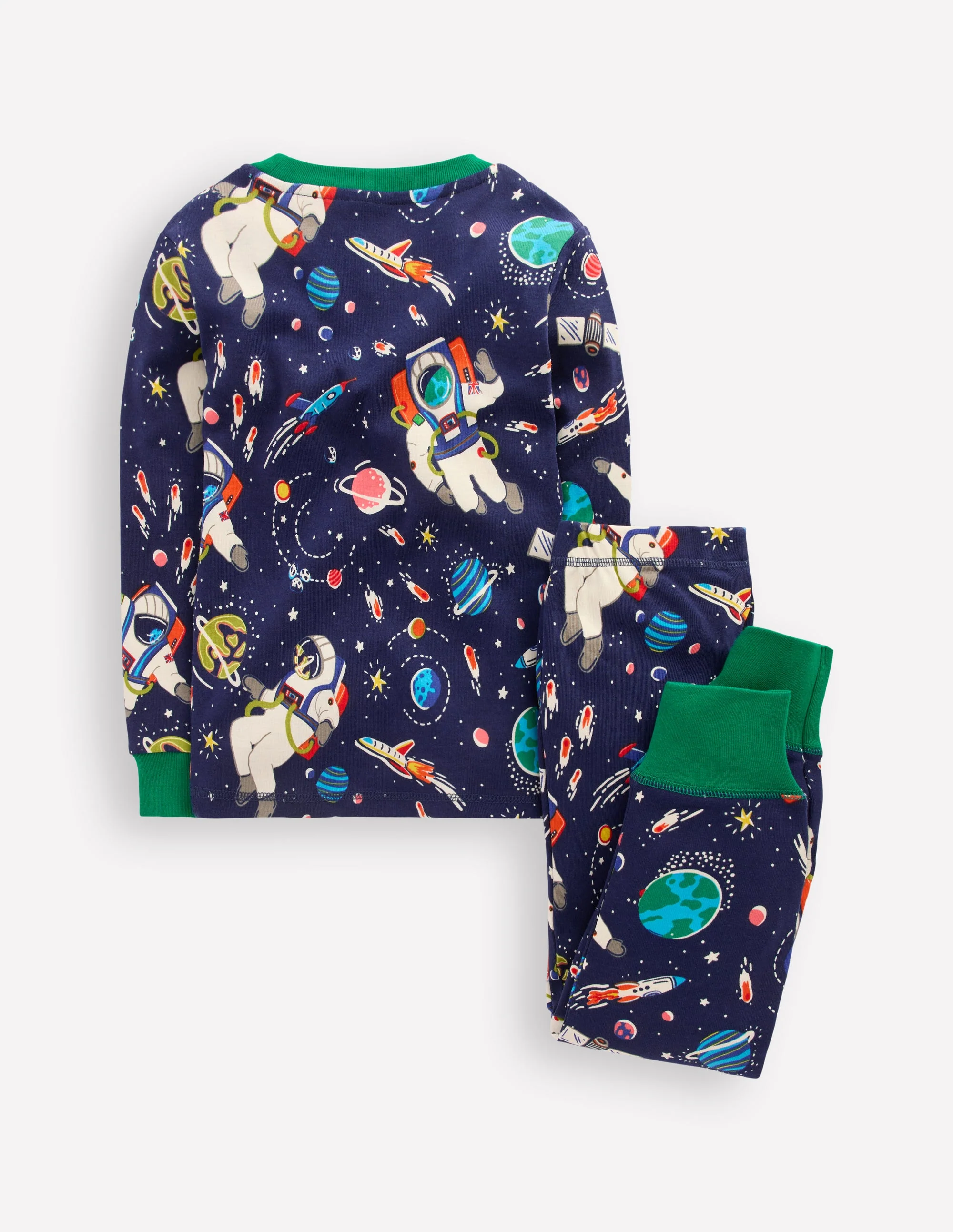 Snug Glow-in-the-dark Pyjamas-Medieval Blue Astro - Image 2