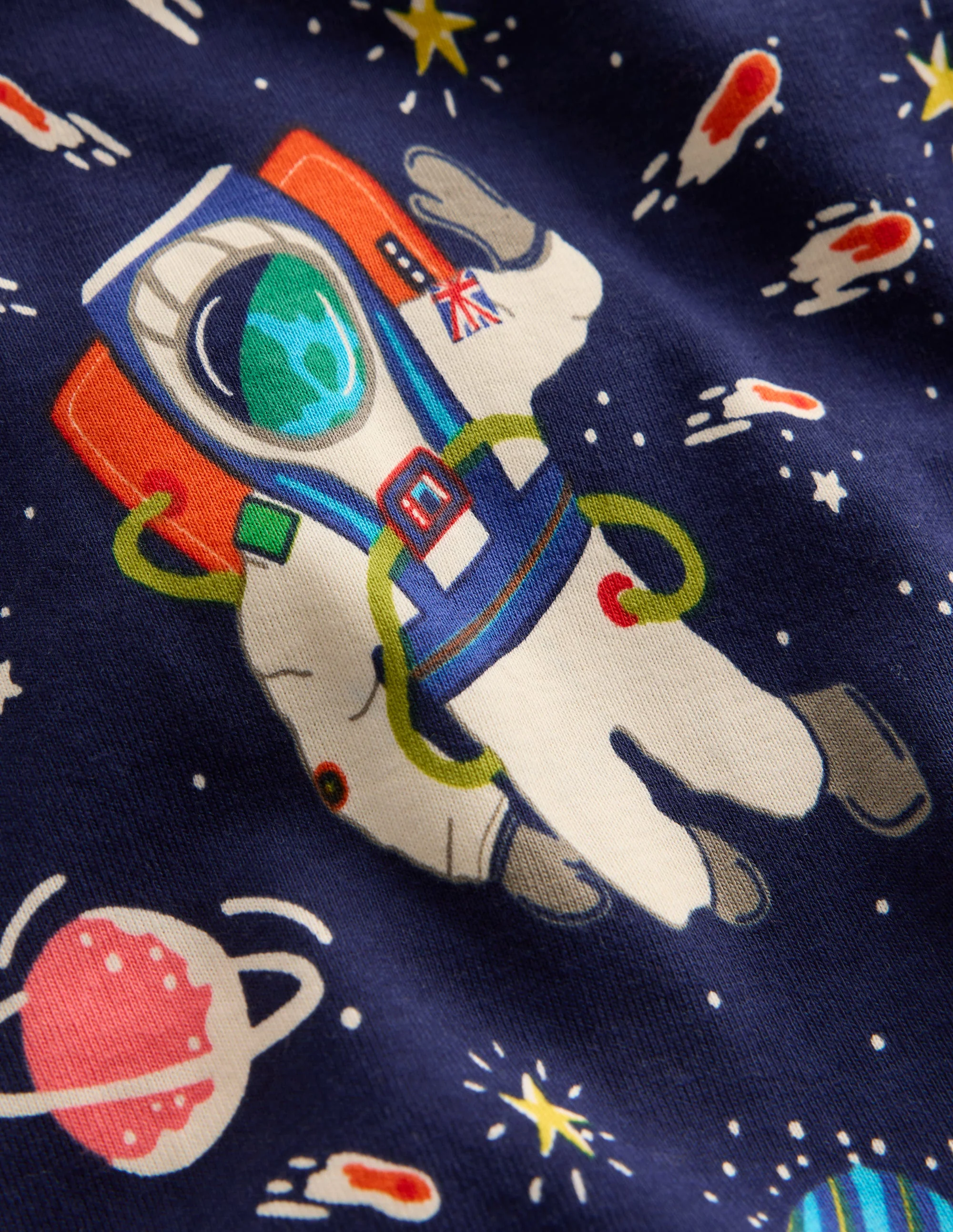 Snug Glow-in-the-dark Pyjamas-Medieval Blue Astro - Image 3