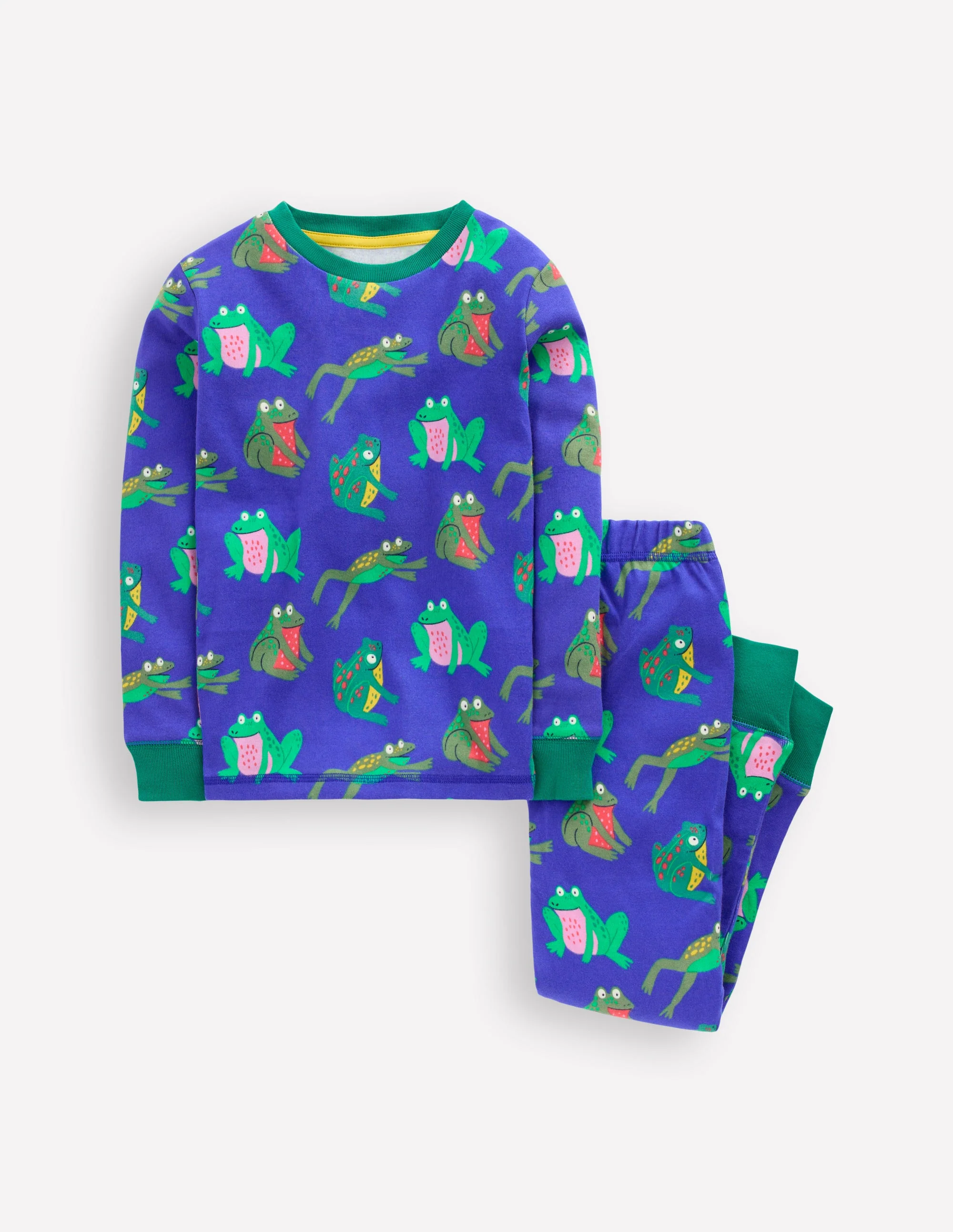 Snug Glow-in-the-dark Pyjamas-Surf The Web Frogs