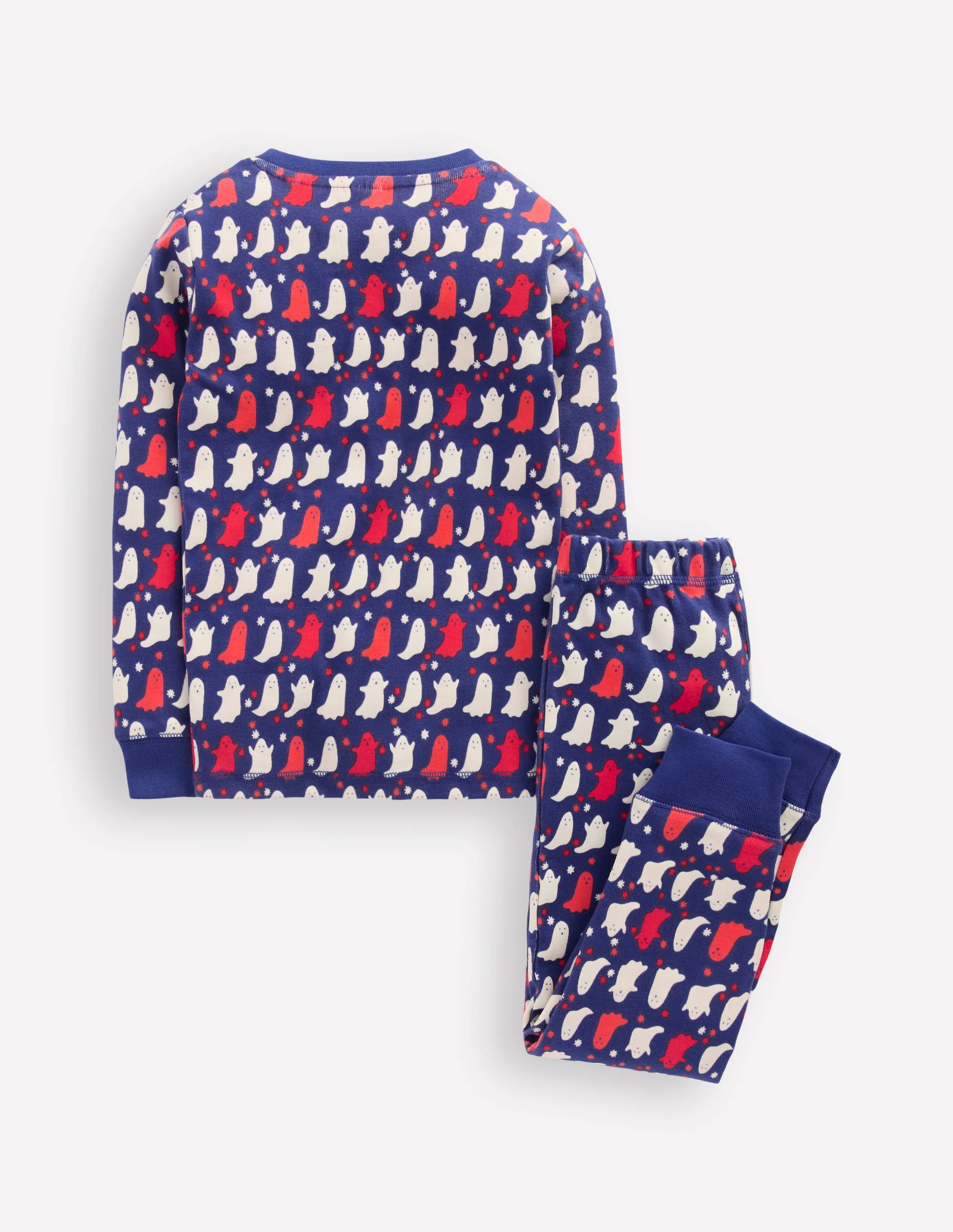 Snug Glow-in-the-dark Pyjamas-Twilight Blue Spooky Ghosts - Image 2