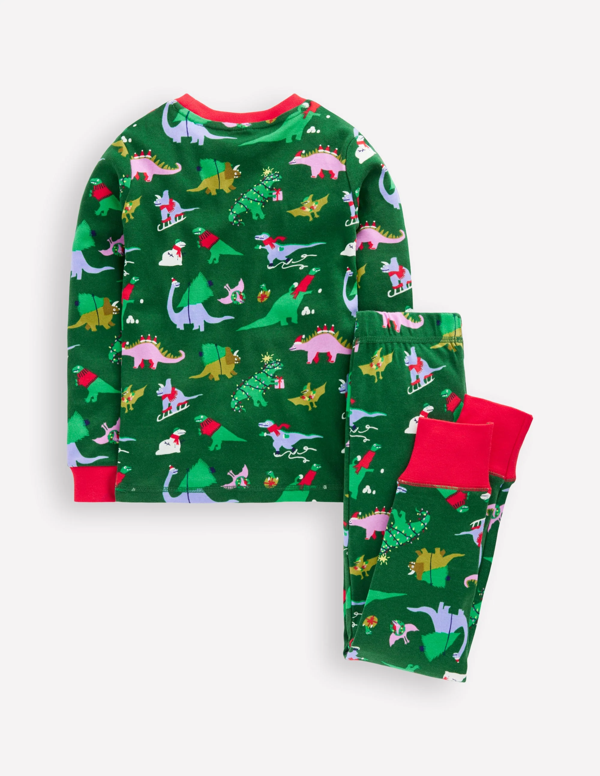Snug Long John Pyjamas-Eden Christmas Dinos - Image 2