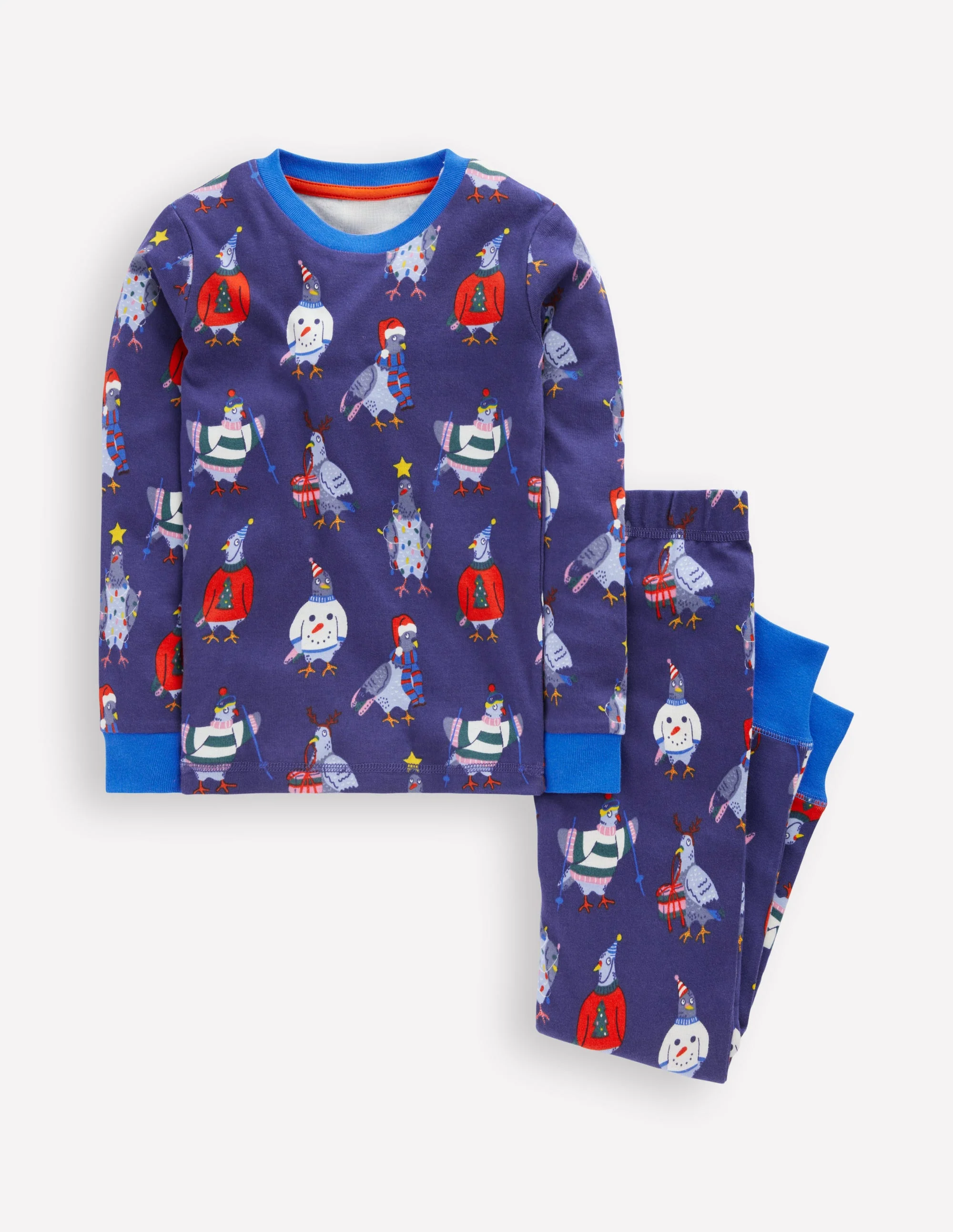Snug Long John Pyjamas-Pigeons