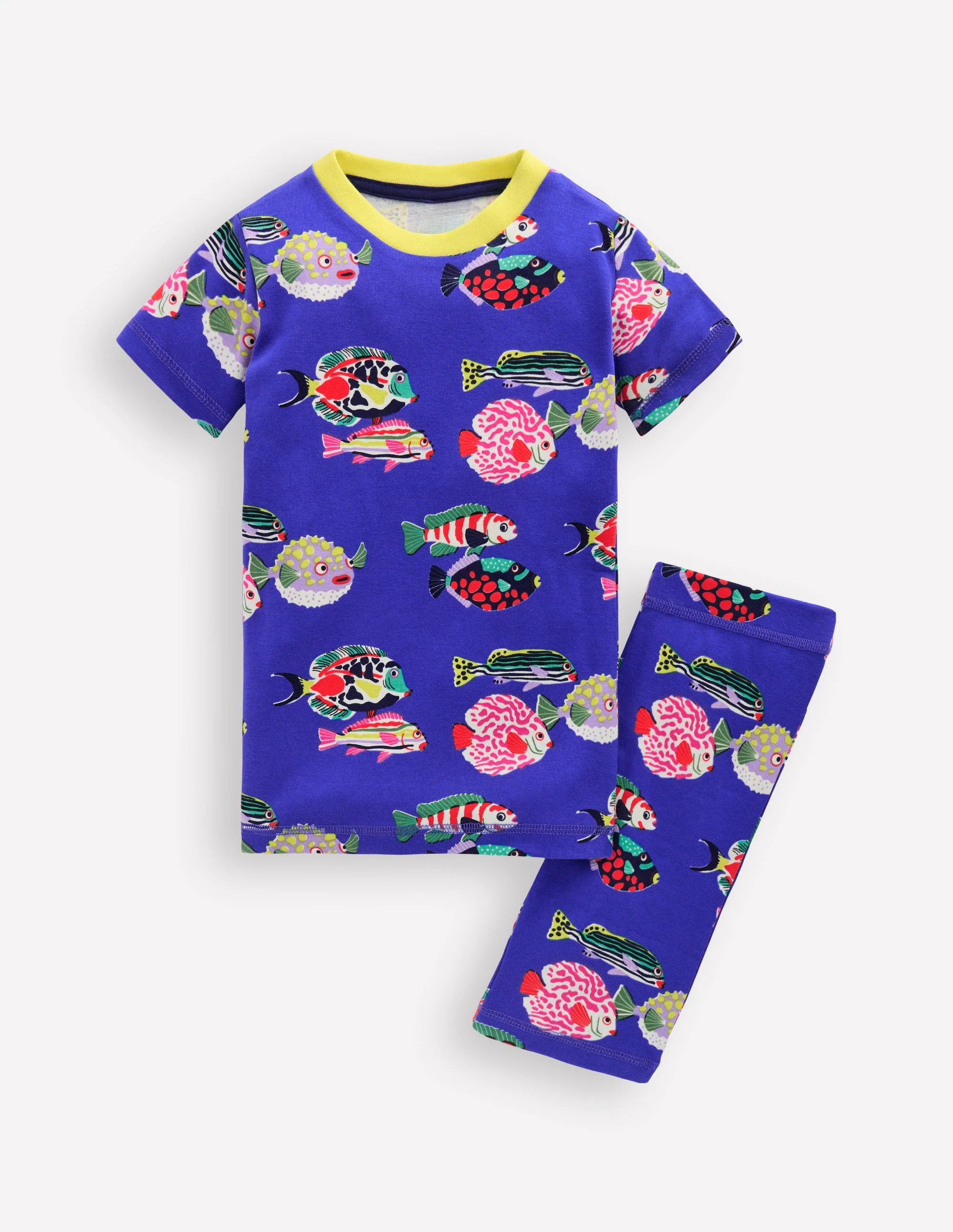Snug Short John Glow Pyjamas-Blue Heron Fish - Image 3