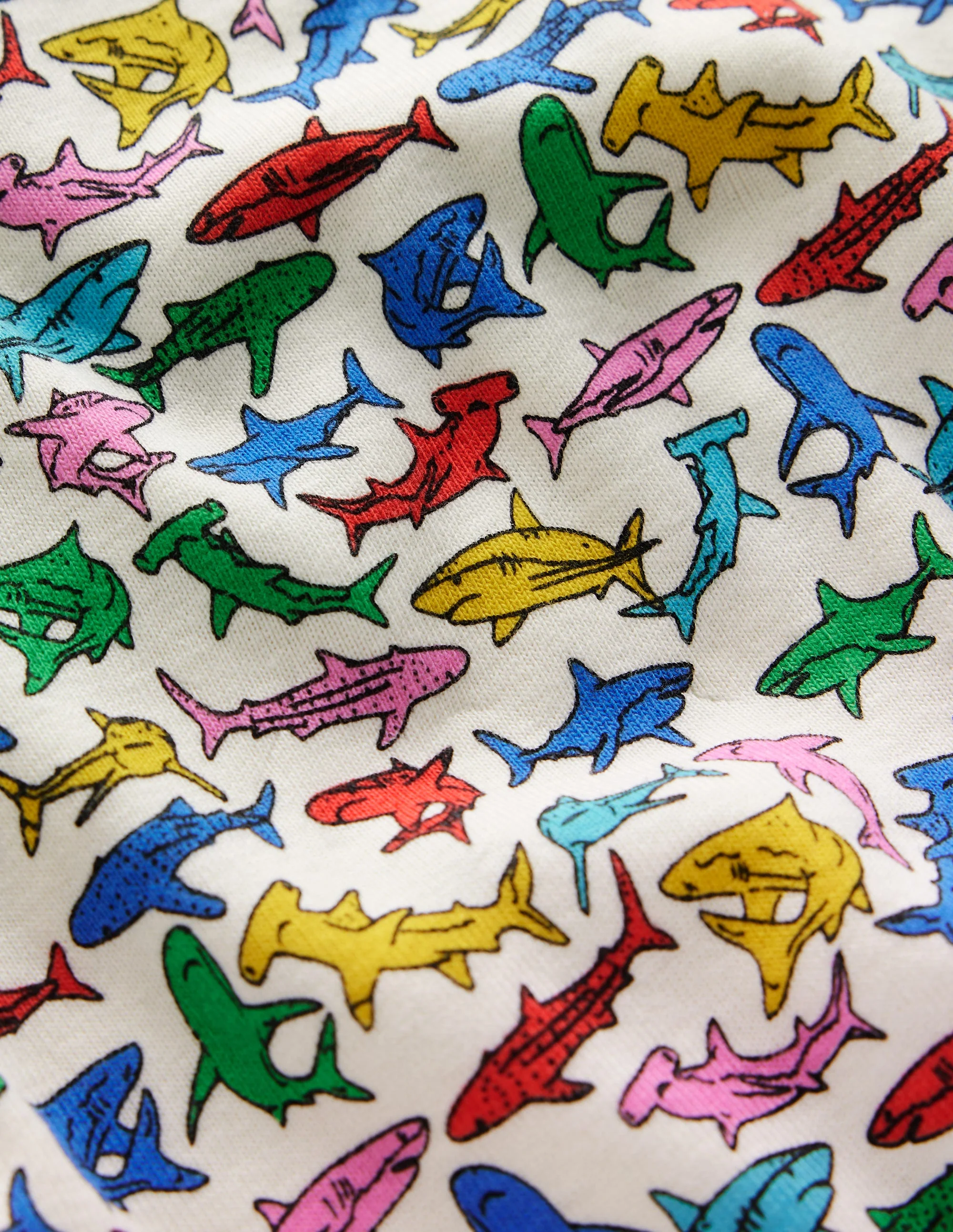 Snug Short John Pyjamas-Multi Sharks - Image 3
