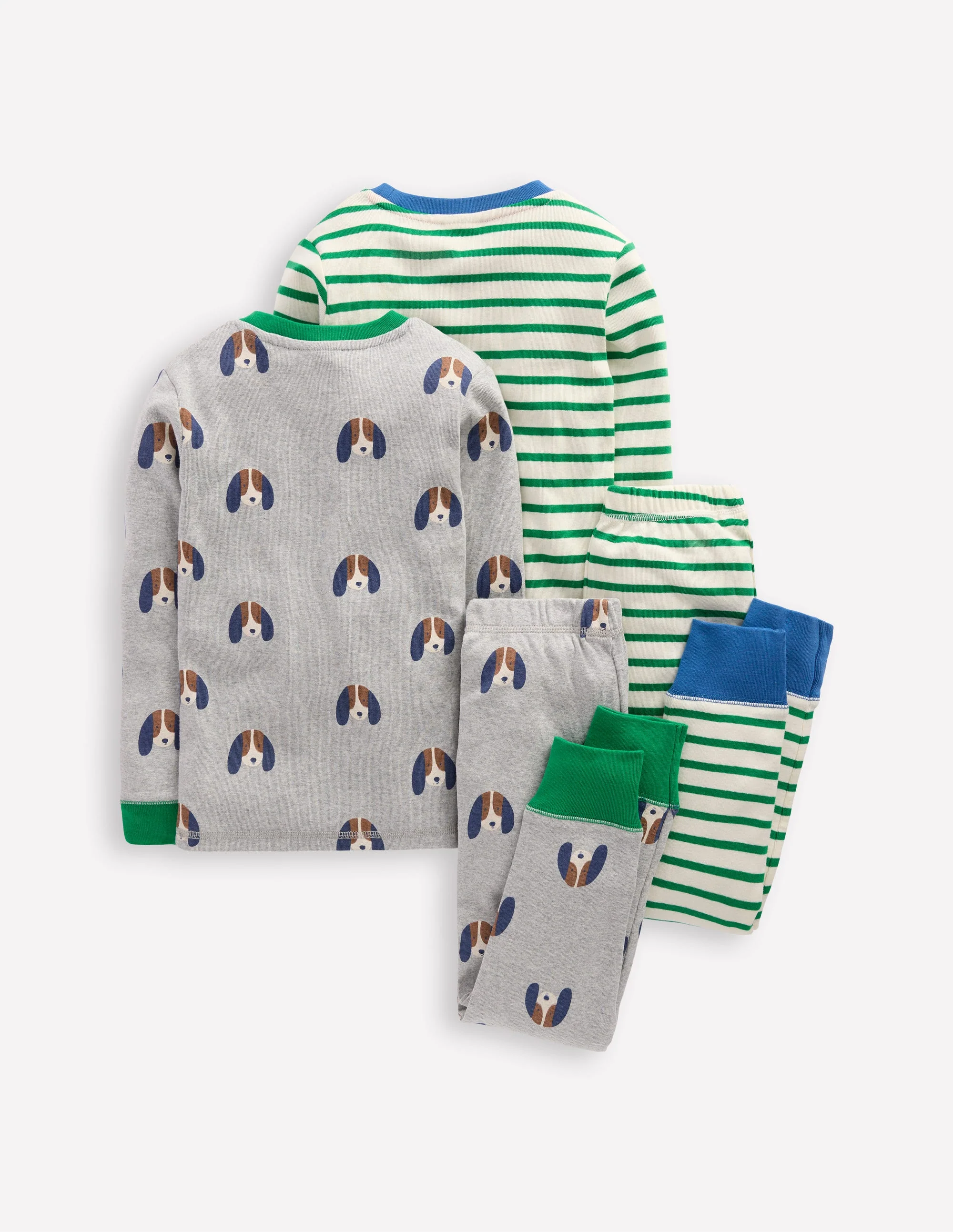 Snug Twin Pack Pyjamas-Pups and Stripe - Image 2