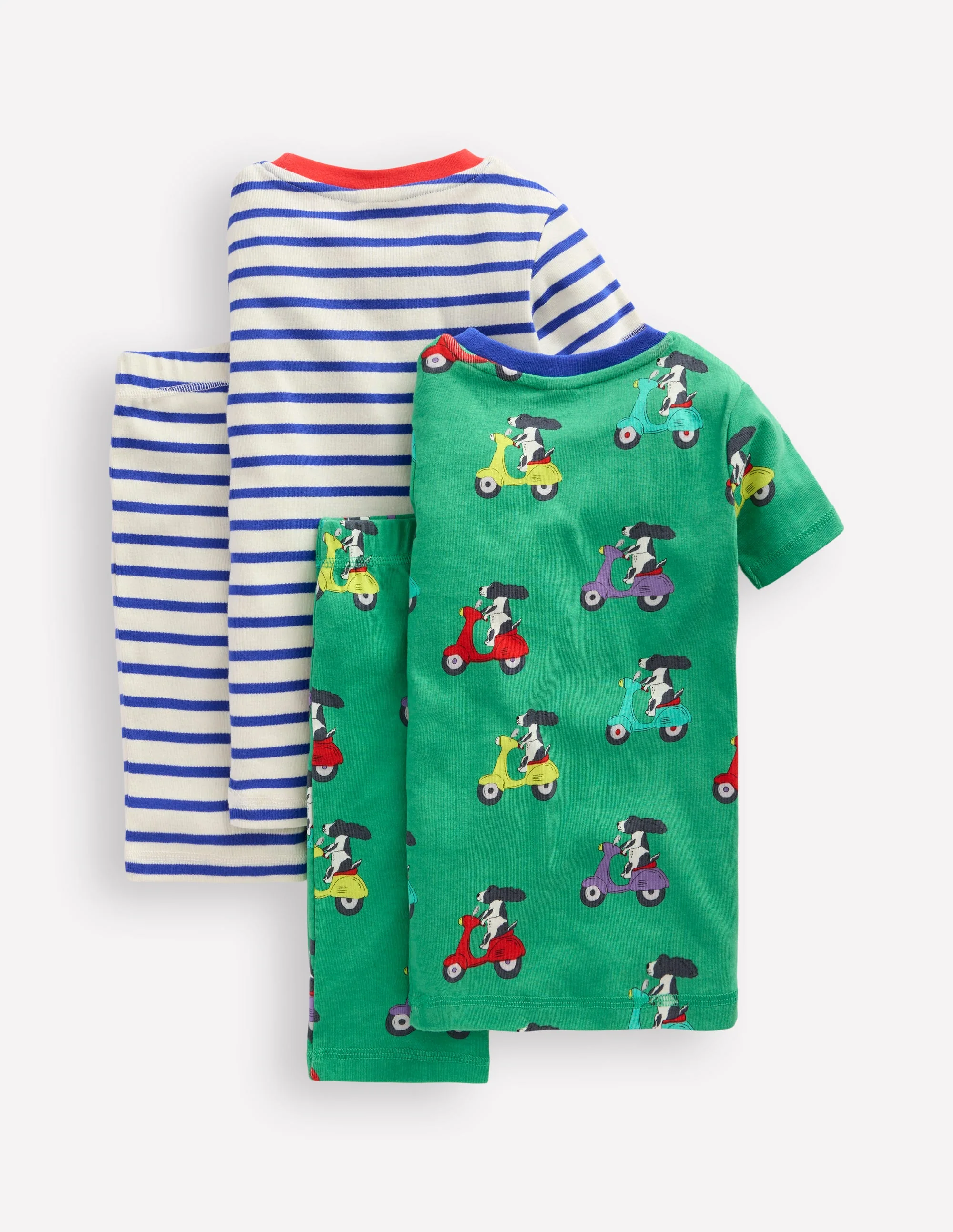 Snug Twin Pack Short Johns-Puppy Scooter and Blue Stripe - Image 2