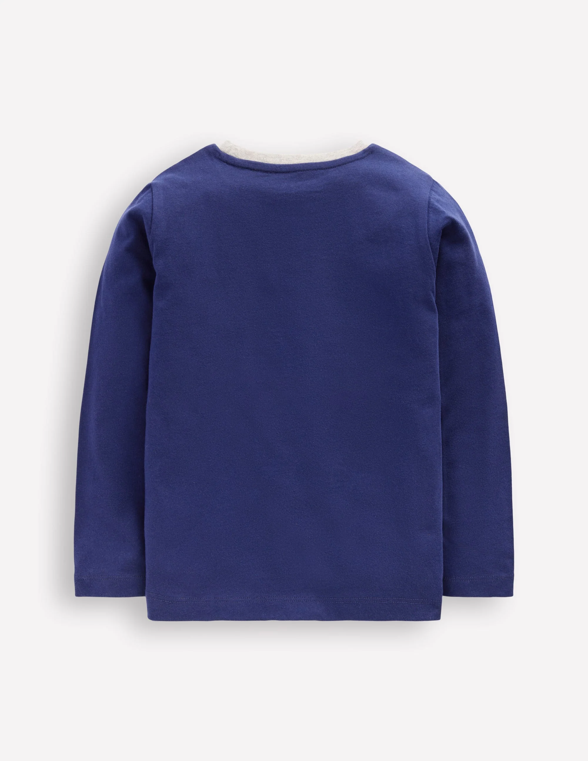 Star Appliqué T-shirt-College Navy Star - Image 3