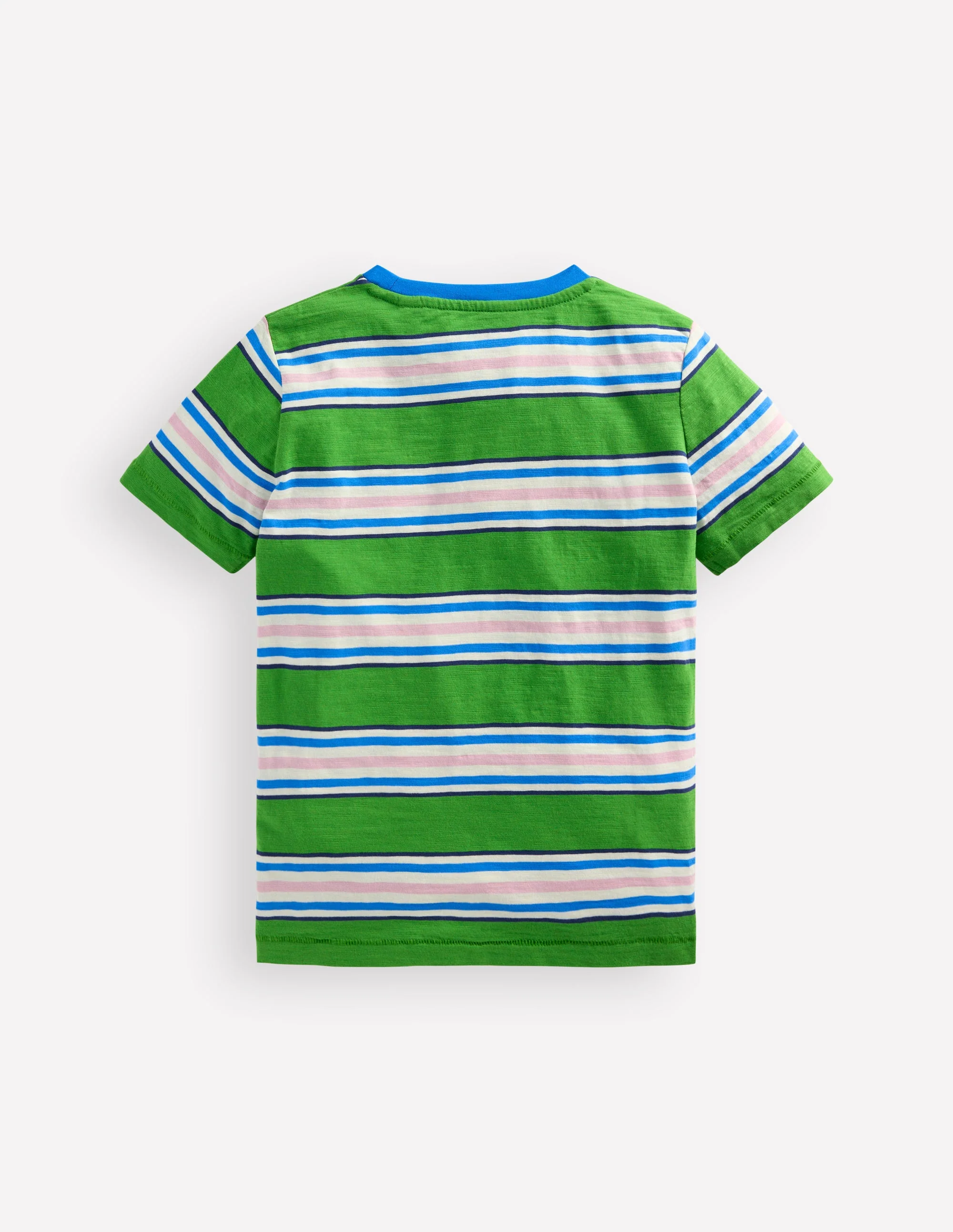Stripe Pocket T-shirt-Lime Juice Green/Cerulean Blue - Image 2