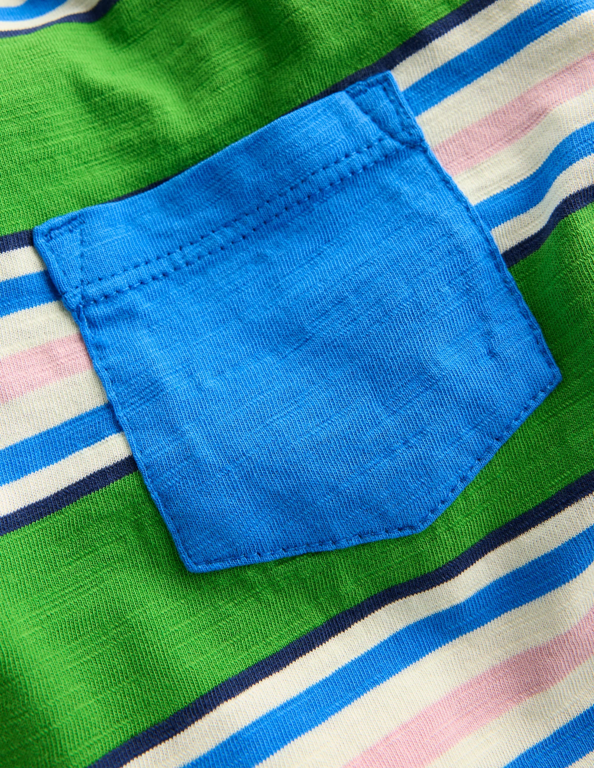 Stripe Pocket T-shirt-Lime Juice Green/Cerulean Blue - Image 3