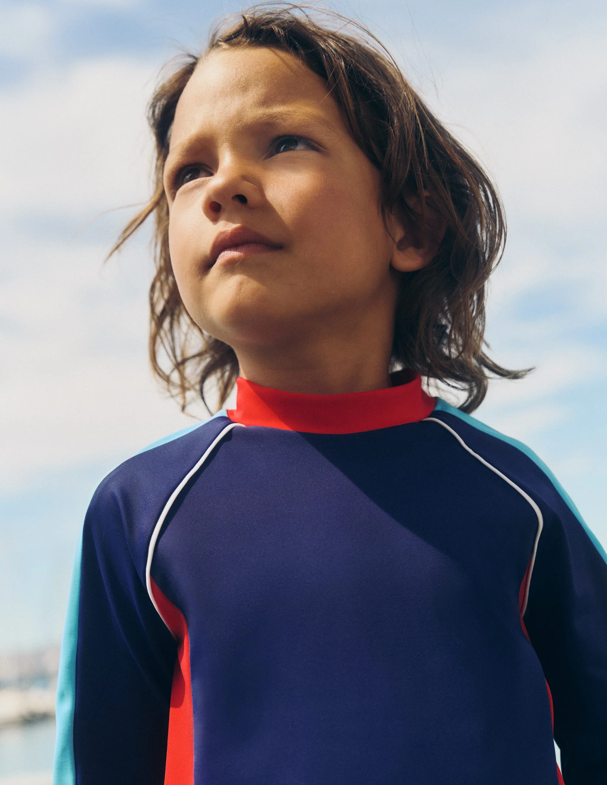 Sun Safe Col Block Rash Vest-Mazarine Blue - Image 4