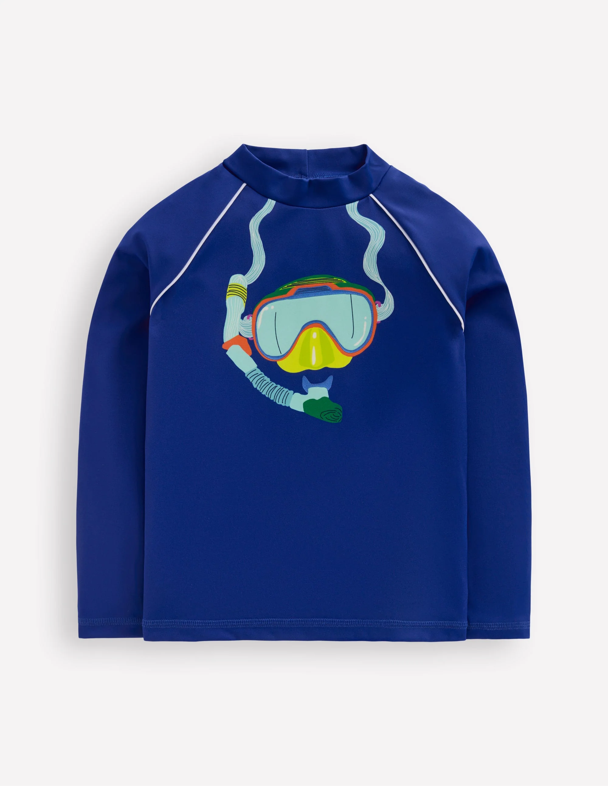 Sun Safe Fun Rash Vest-Sapphire Blue Snorkelling