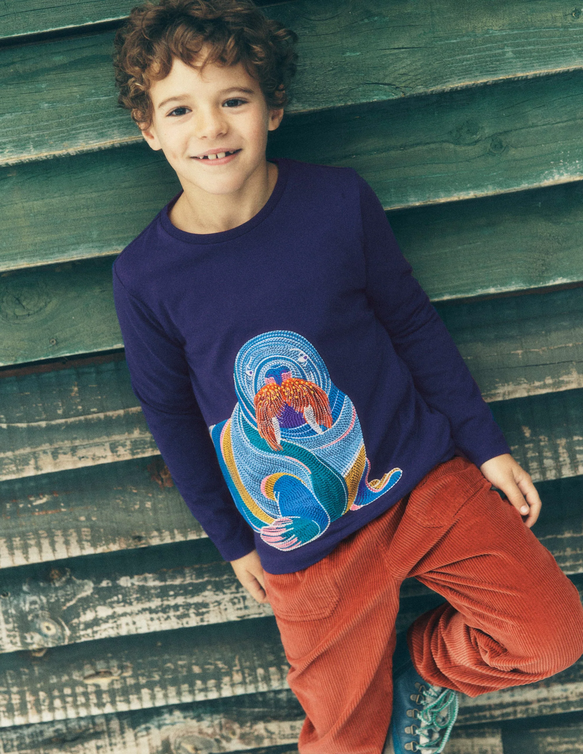Superstitch Long Sleeve Top-Medieval Blue Walrus - Image 4