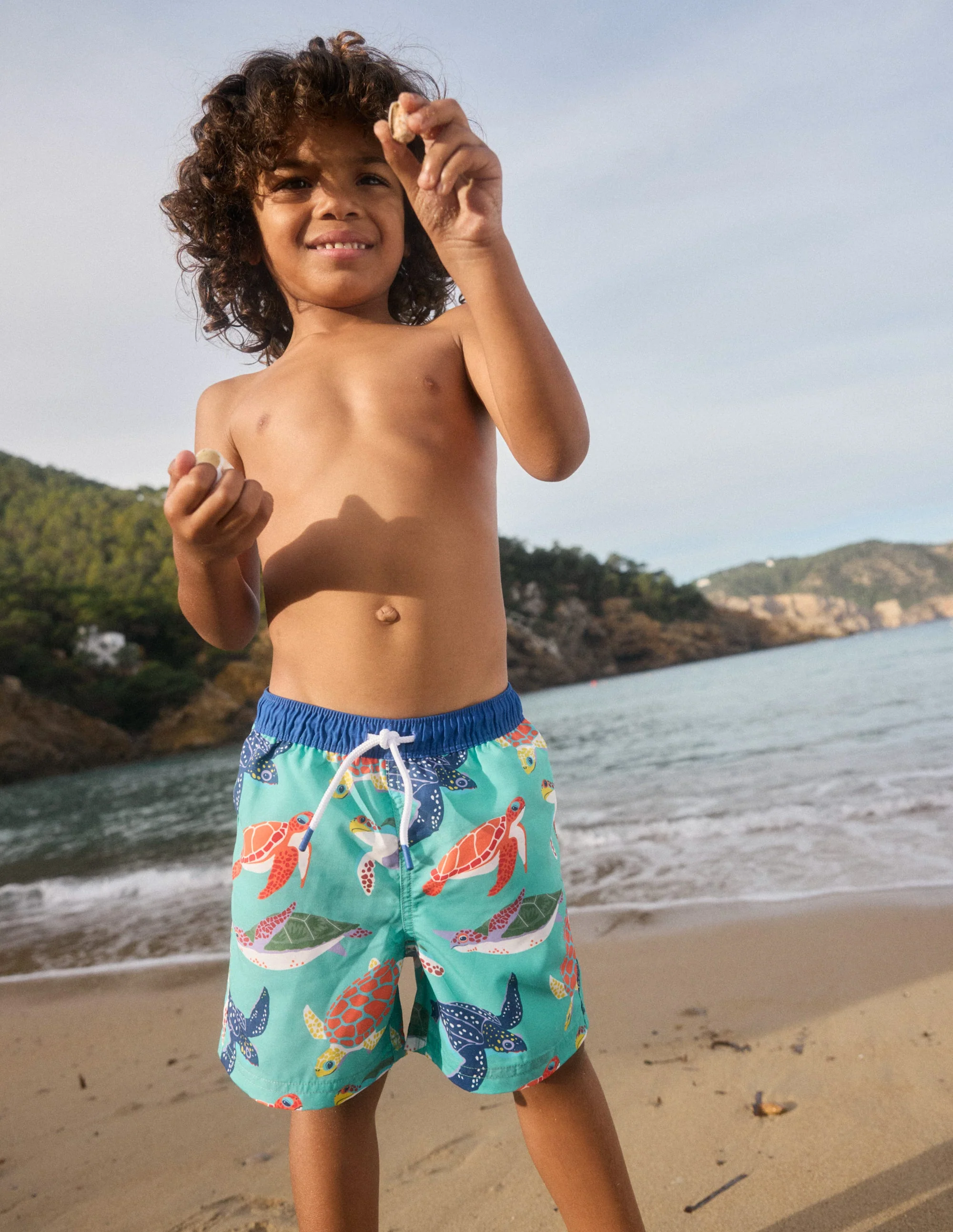Swim Shorts-Aqaumarine Blue Turtles - Image 4