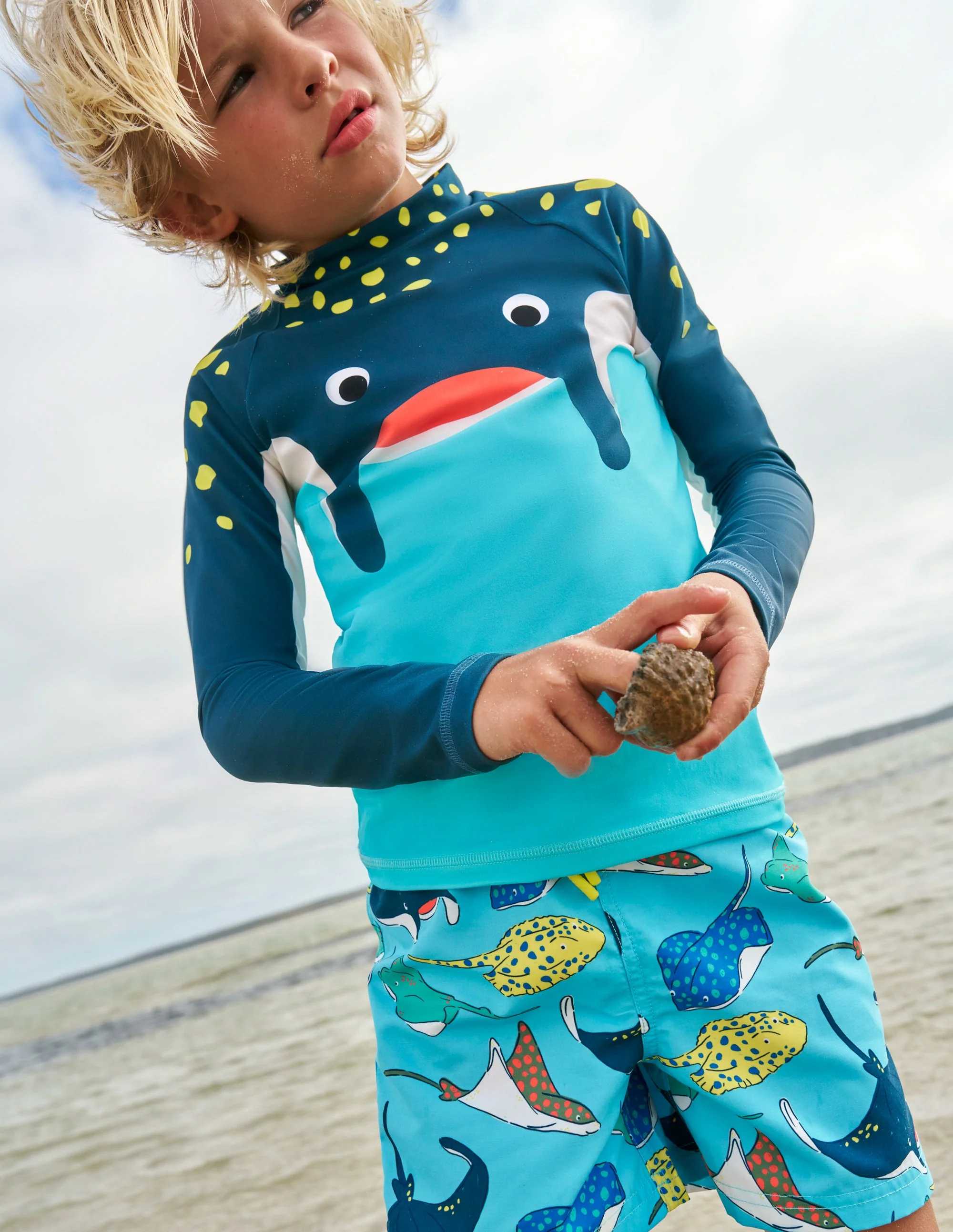 Swim Shorts-Caribbean Blue Rays - Image 4
