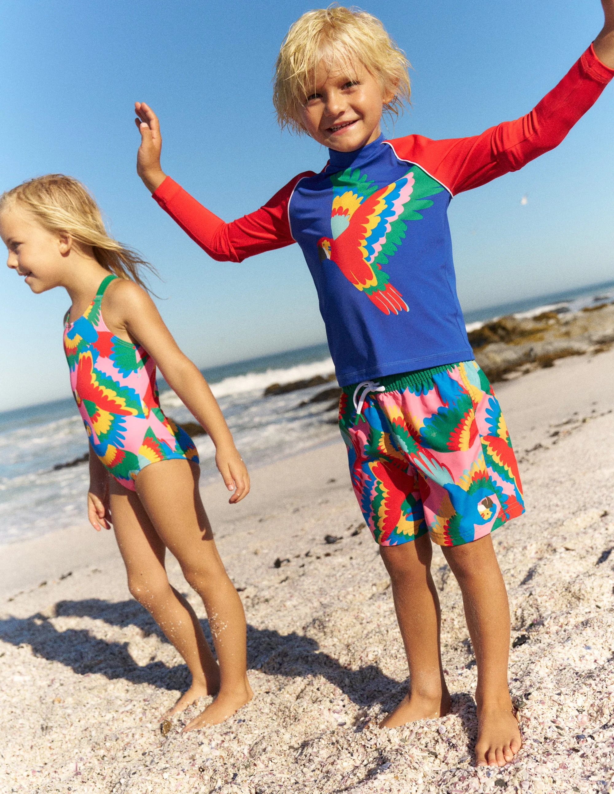 Swim Shorts-Multi Rainbow Parrot - Image 4