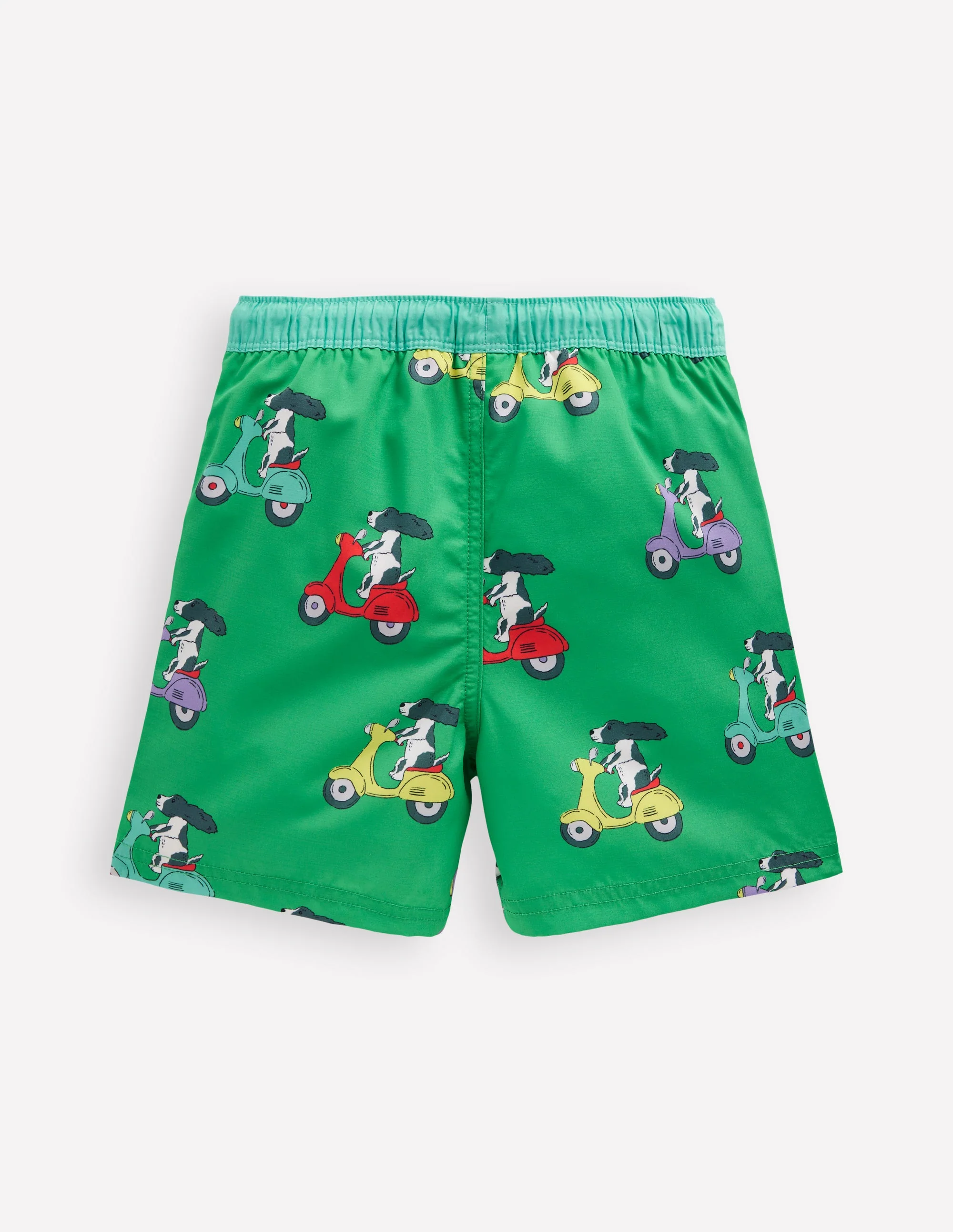 Swim Shorts-Sapling Green Puppy Scooters - Image 2