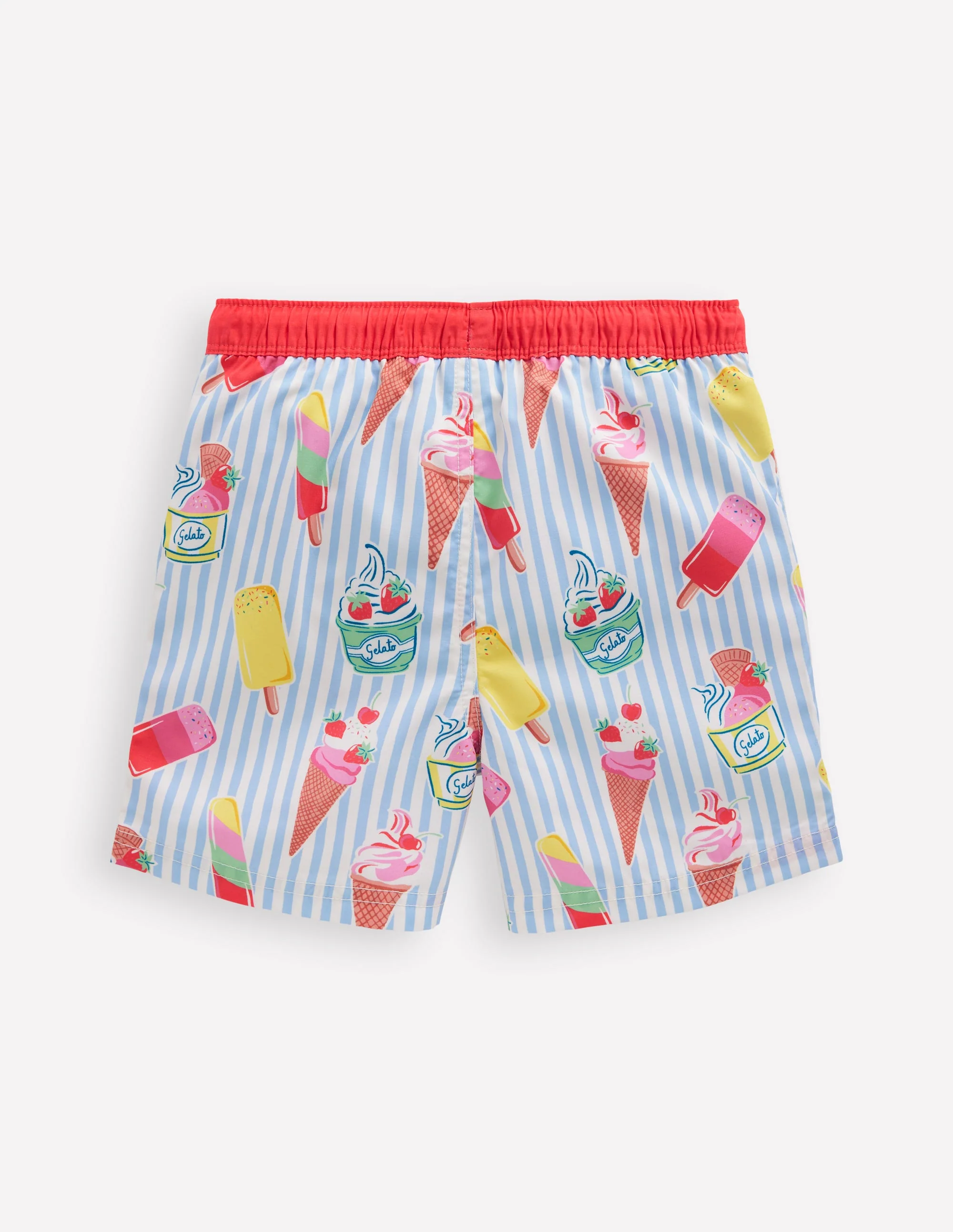 Swim Shorts-Vintage Blue Ice Cream Stripe - Image 2