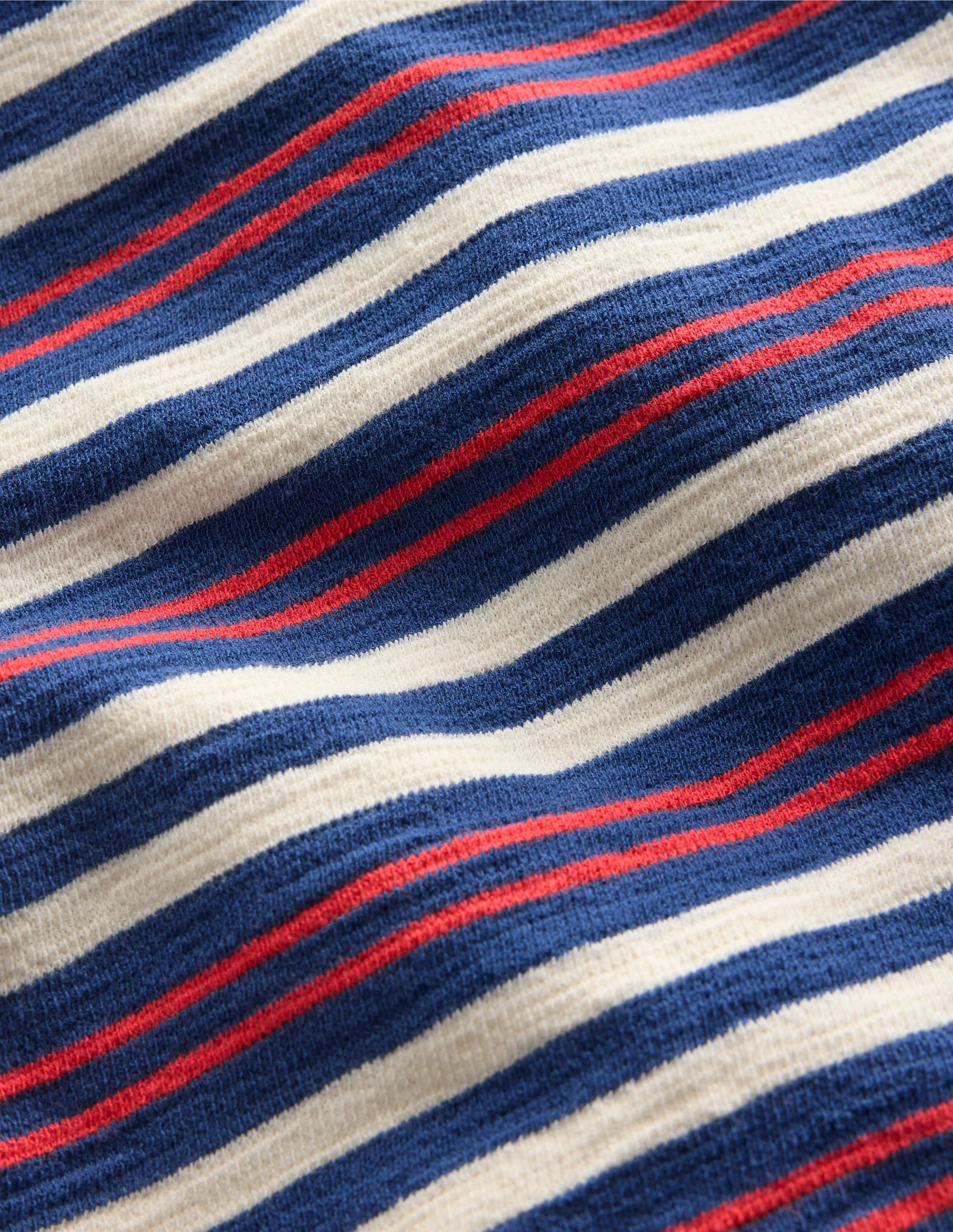 Textured Striped T-shirt-Blue Stripe - Image 3