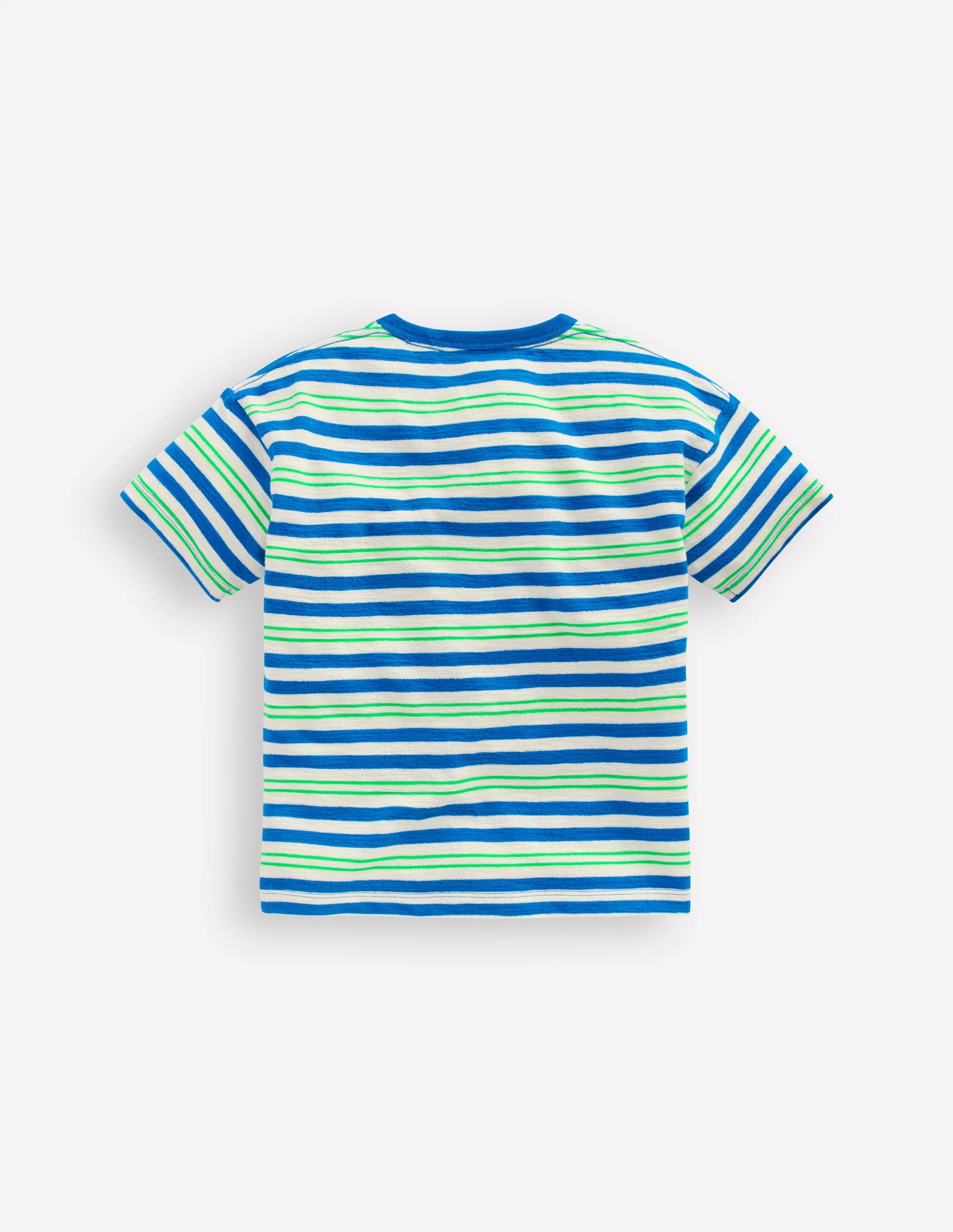 Textured Striped T-shirt-Ivory, Directoire, green - Image 2