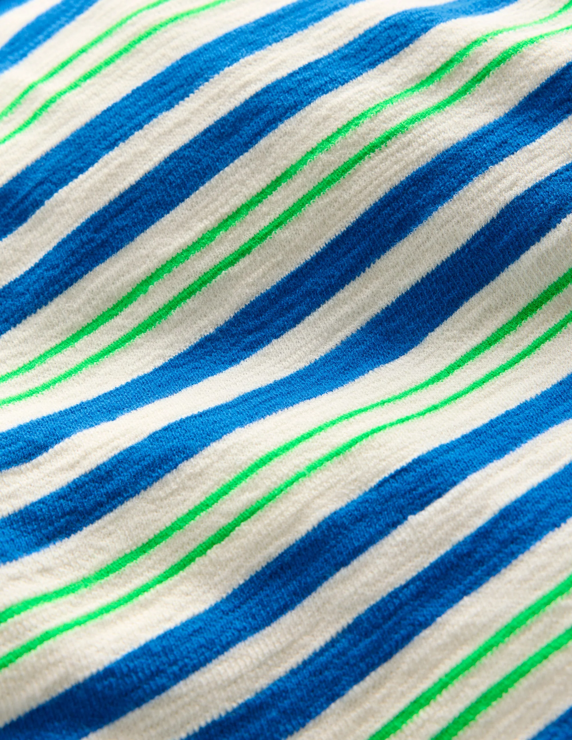 Textured Striped T-shirt-Ivory, Directoire, green - Image 3