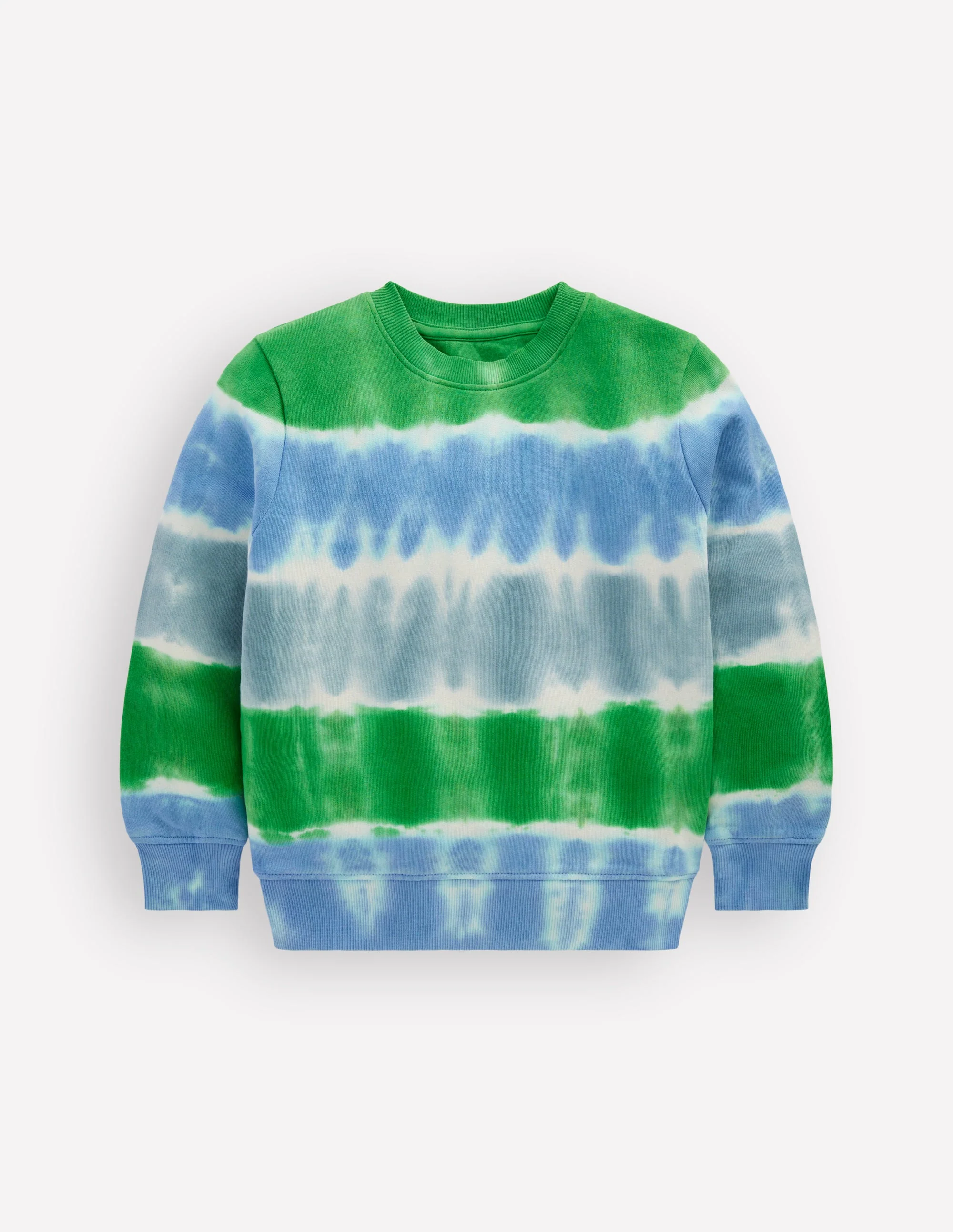 Tie Dye Sweatshirt-Green and Blue Dye