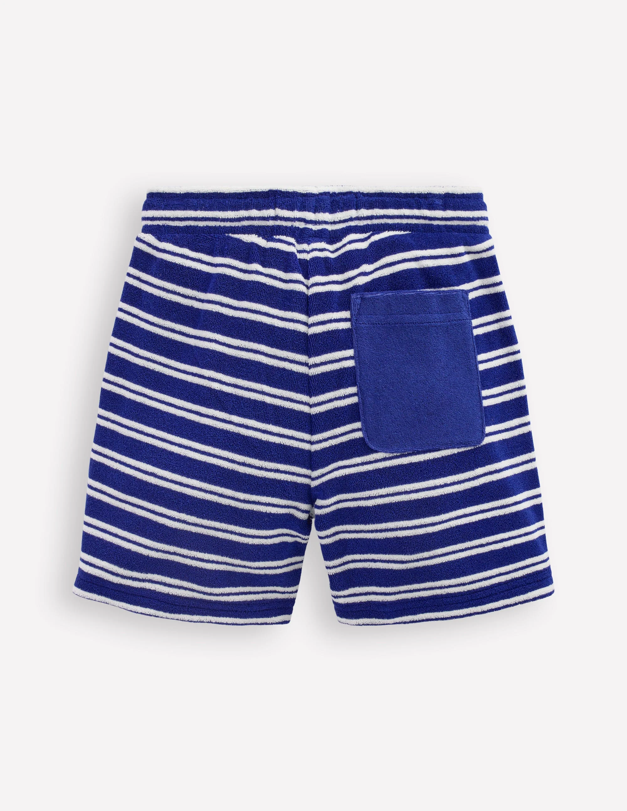 Towelling Shorts-Sapphire Blue and Ivory - Image 2