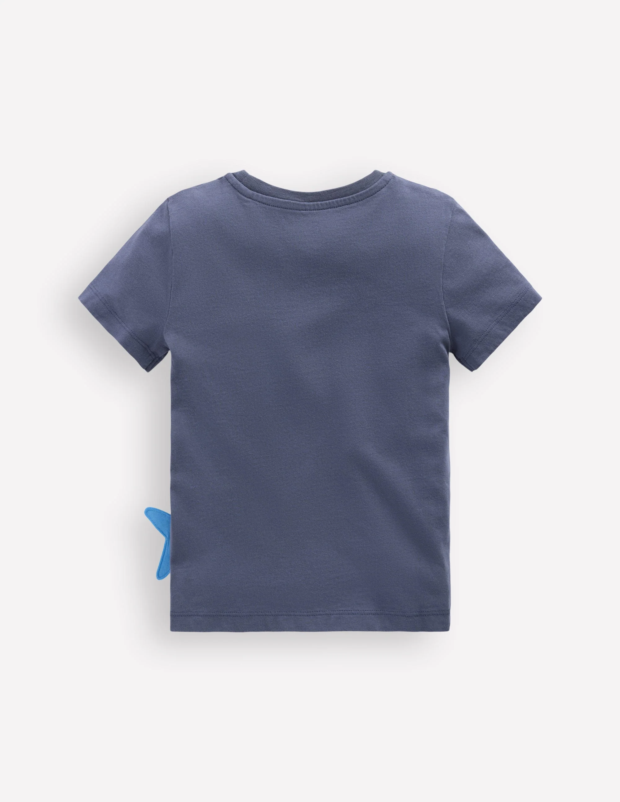 Zip Applique T-shirt-Robot Blue Hammerhead Shark - Image 2