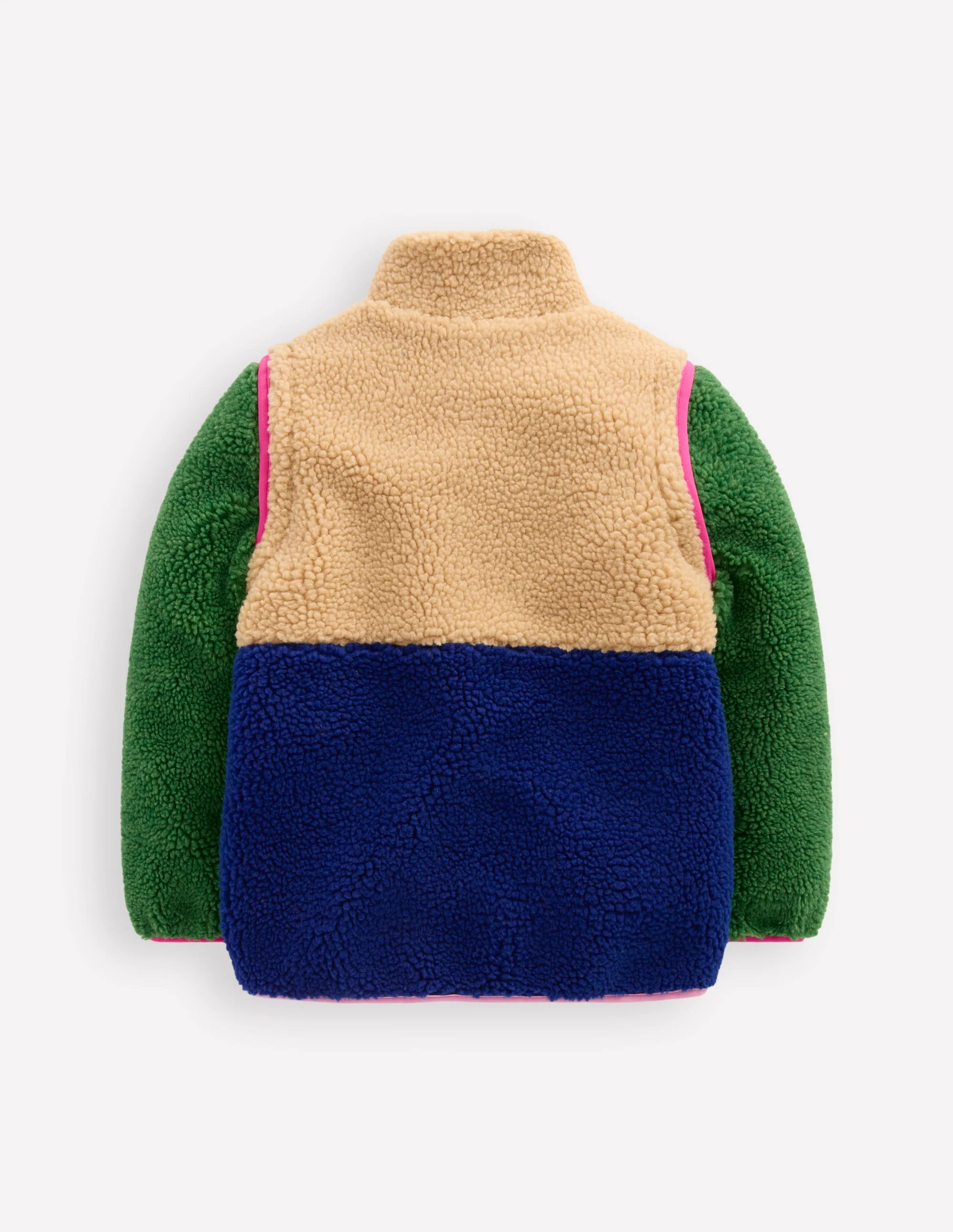 2-in-1 Borg Jacket-Colourblock Multi - Image 2