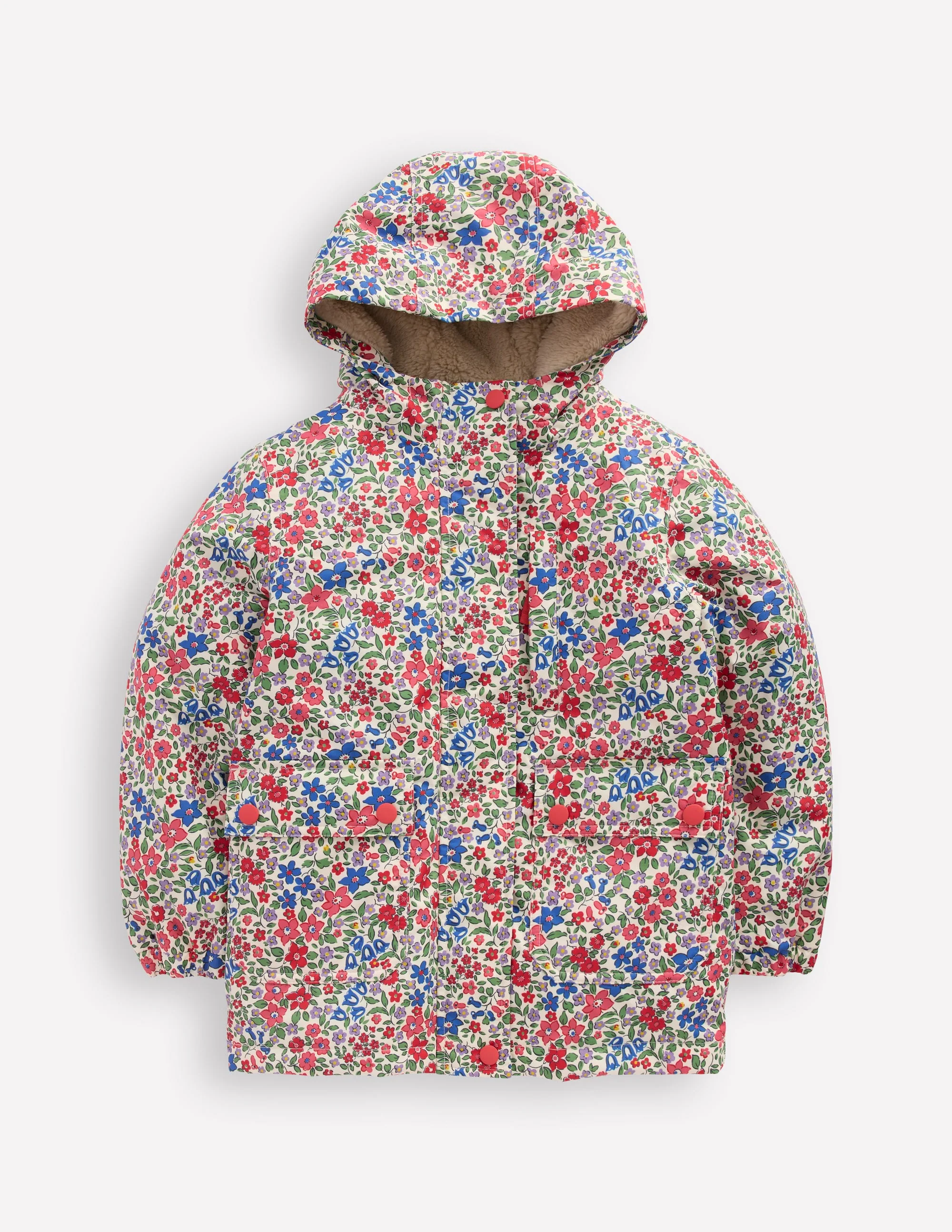 4-in-1 Waterproof Coat-Rapture Rose Flowerbed