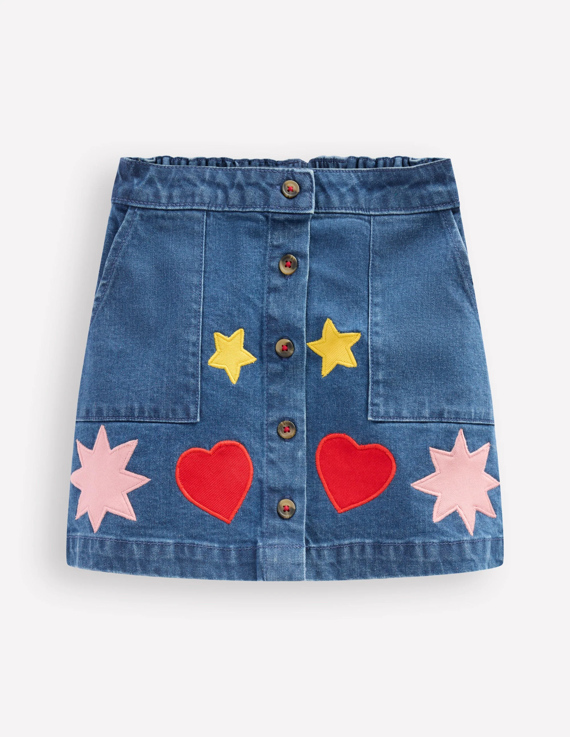 A Line Button Through Skirt-Mid Vintage Shapes - Image 4