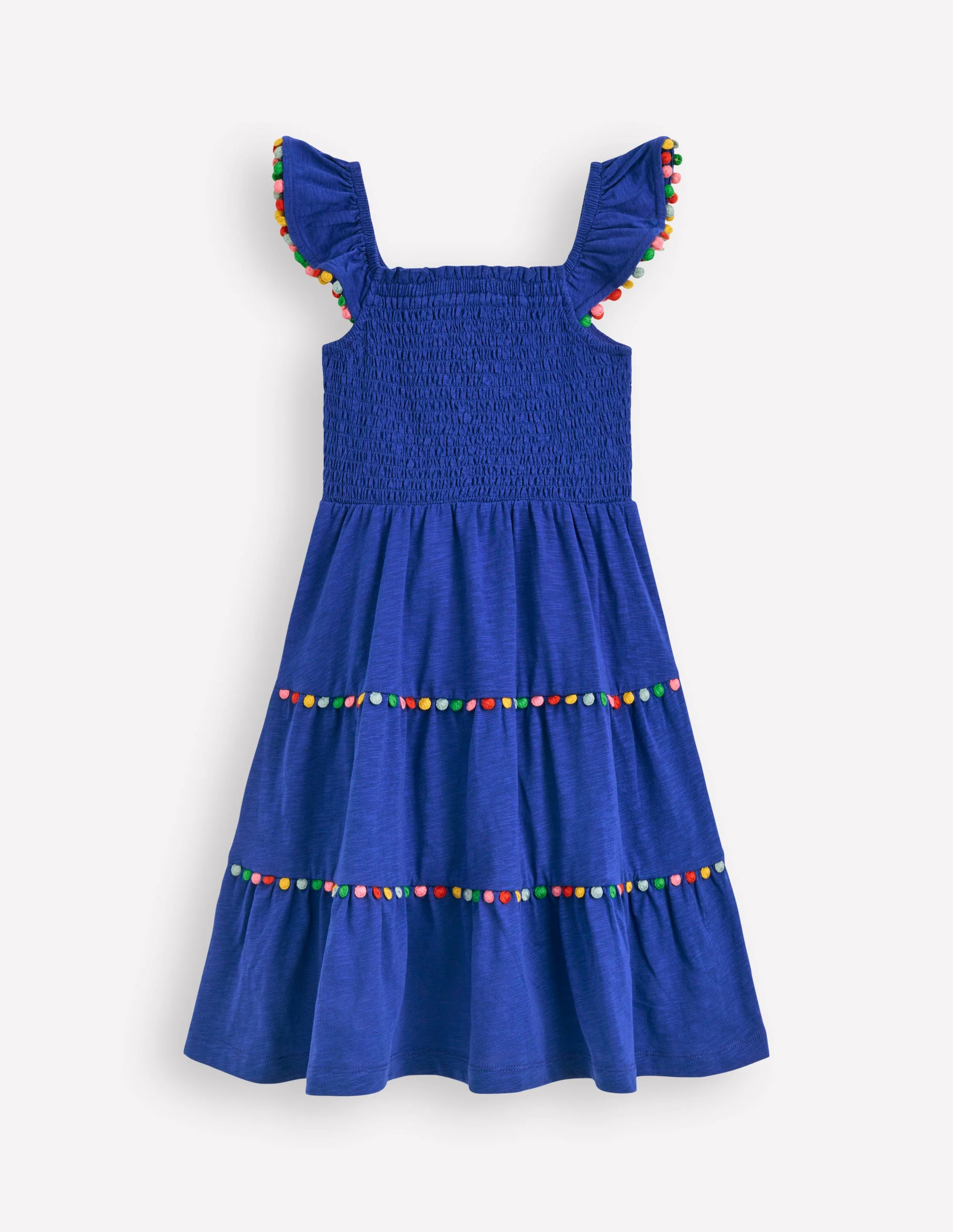Addison Twirly Pom Dress-Bright Blue - Image 2