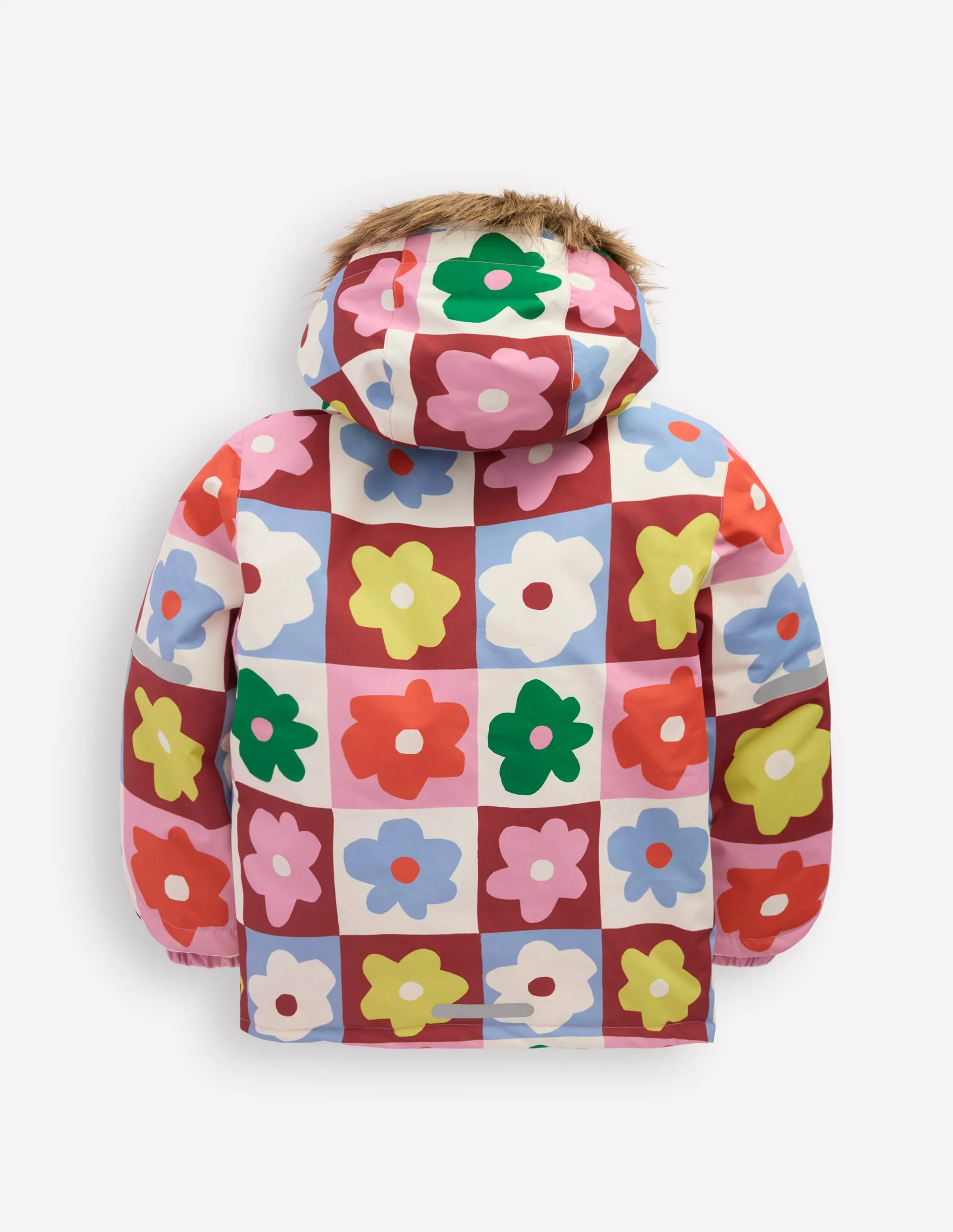 All-weather Waterproof Coat-Multi Flower Check - Image 2