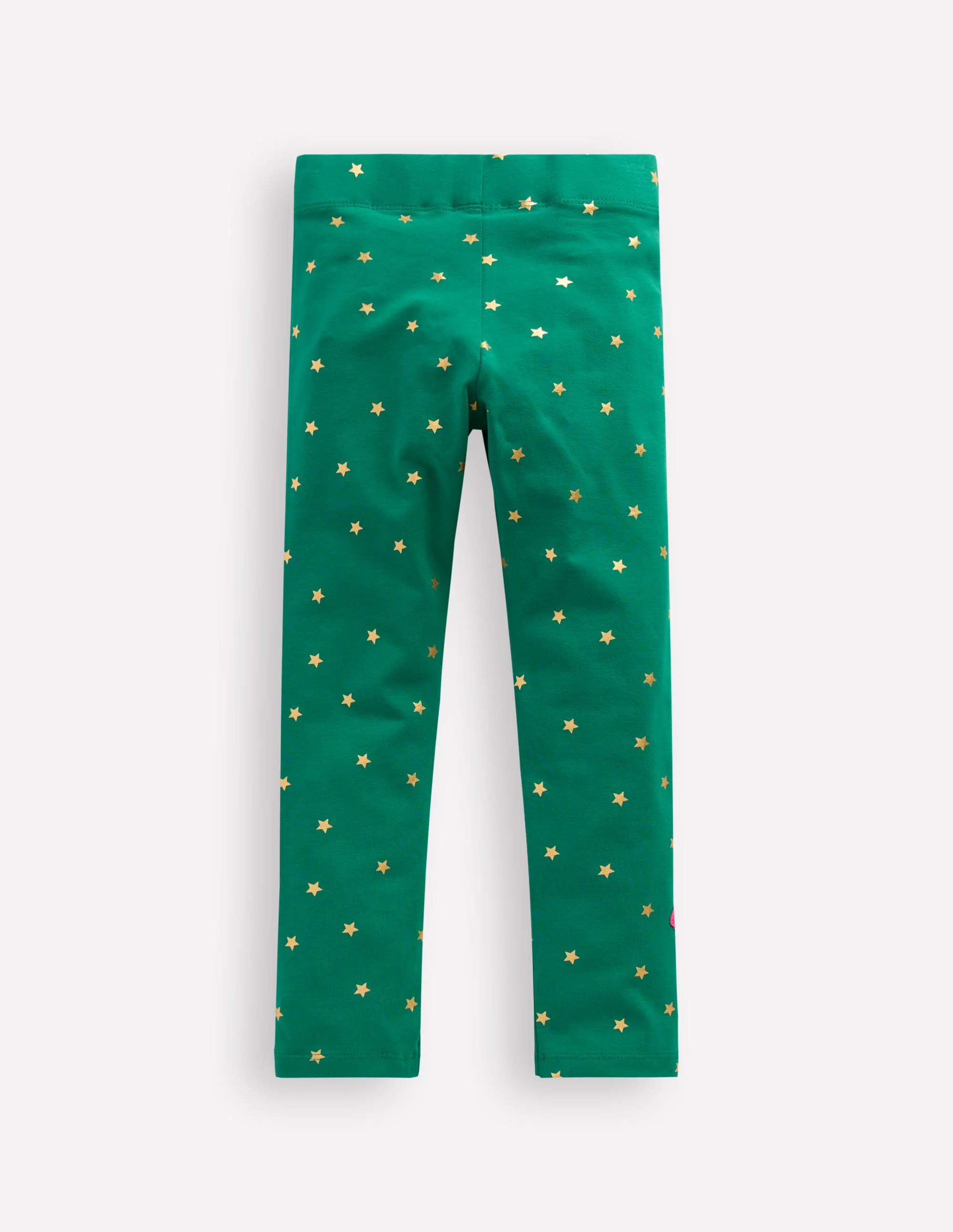 Appliqué Leggings-Jewel Green Robins - Image 2