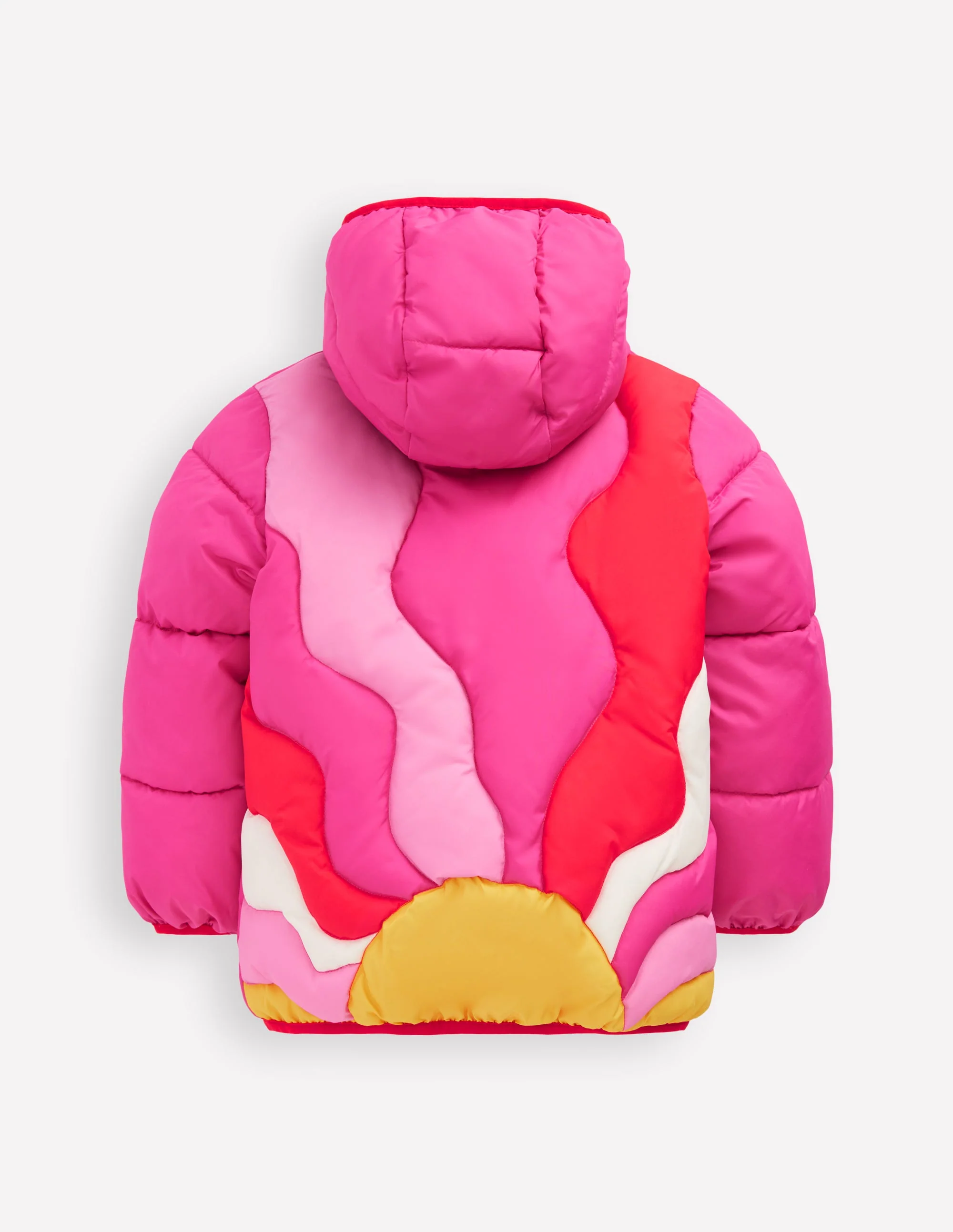 Applique Padded Coat-Pink Sun Wave - Image 2