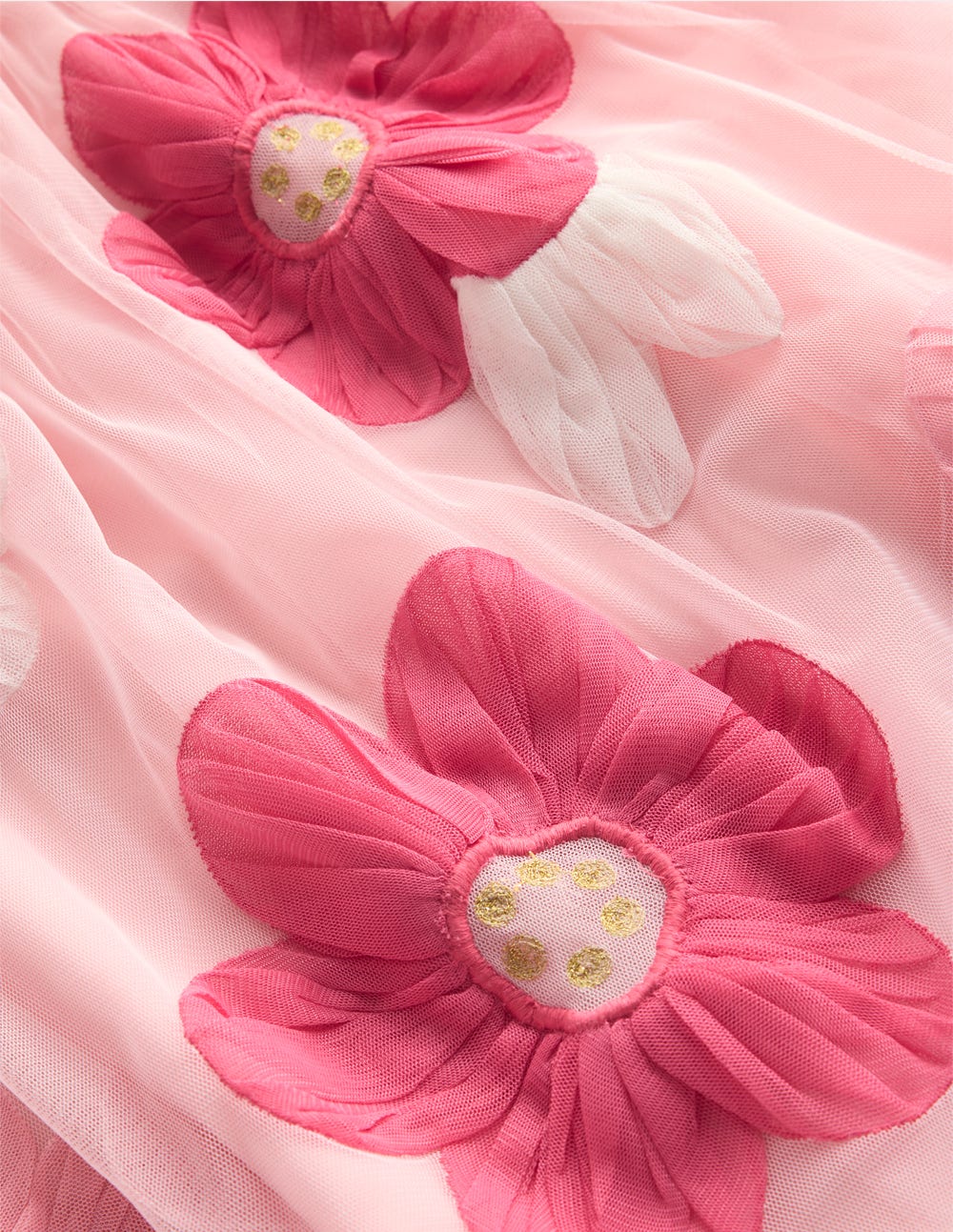 Appliqué Tulle Dress-Chalk Pink Flower - Image 7
