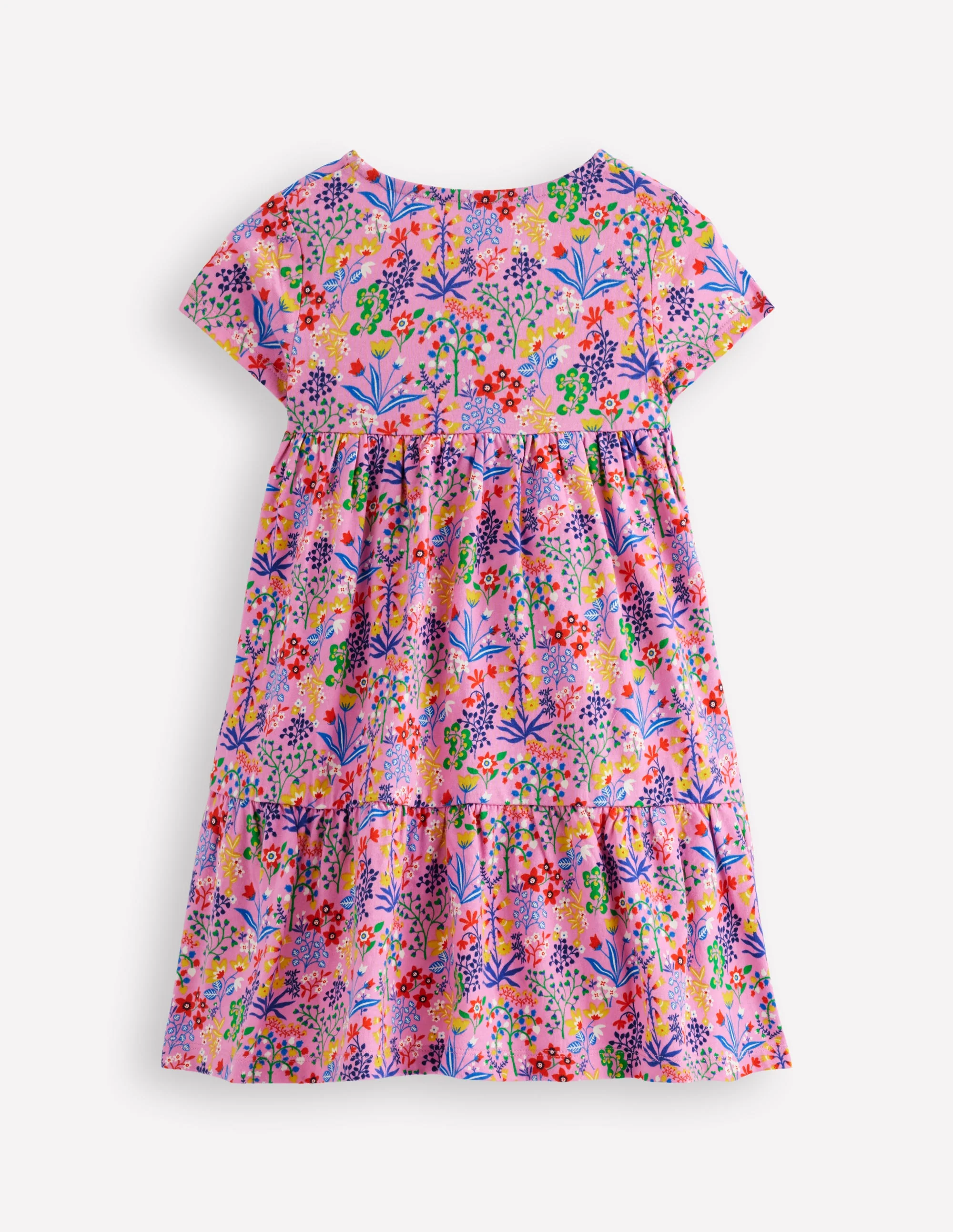 Ariel Twirly Jersey Dress-Meadowsweet Pink Garden Floral - Image 2