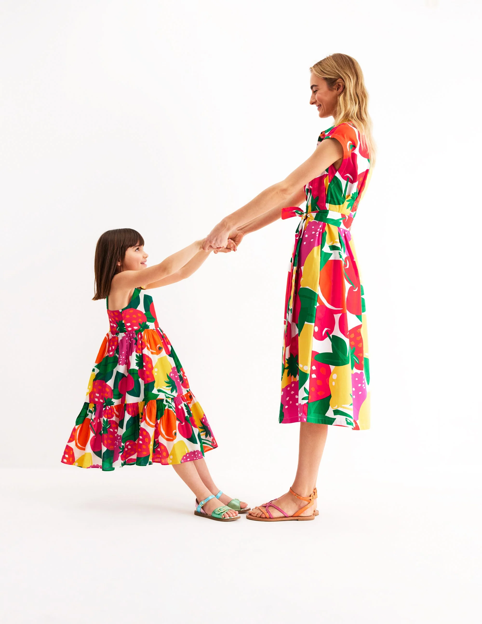 Aurelia Tiered Twirly Dress-Multi Giant Fruit - Image 5
