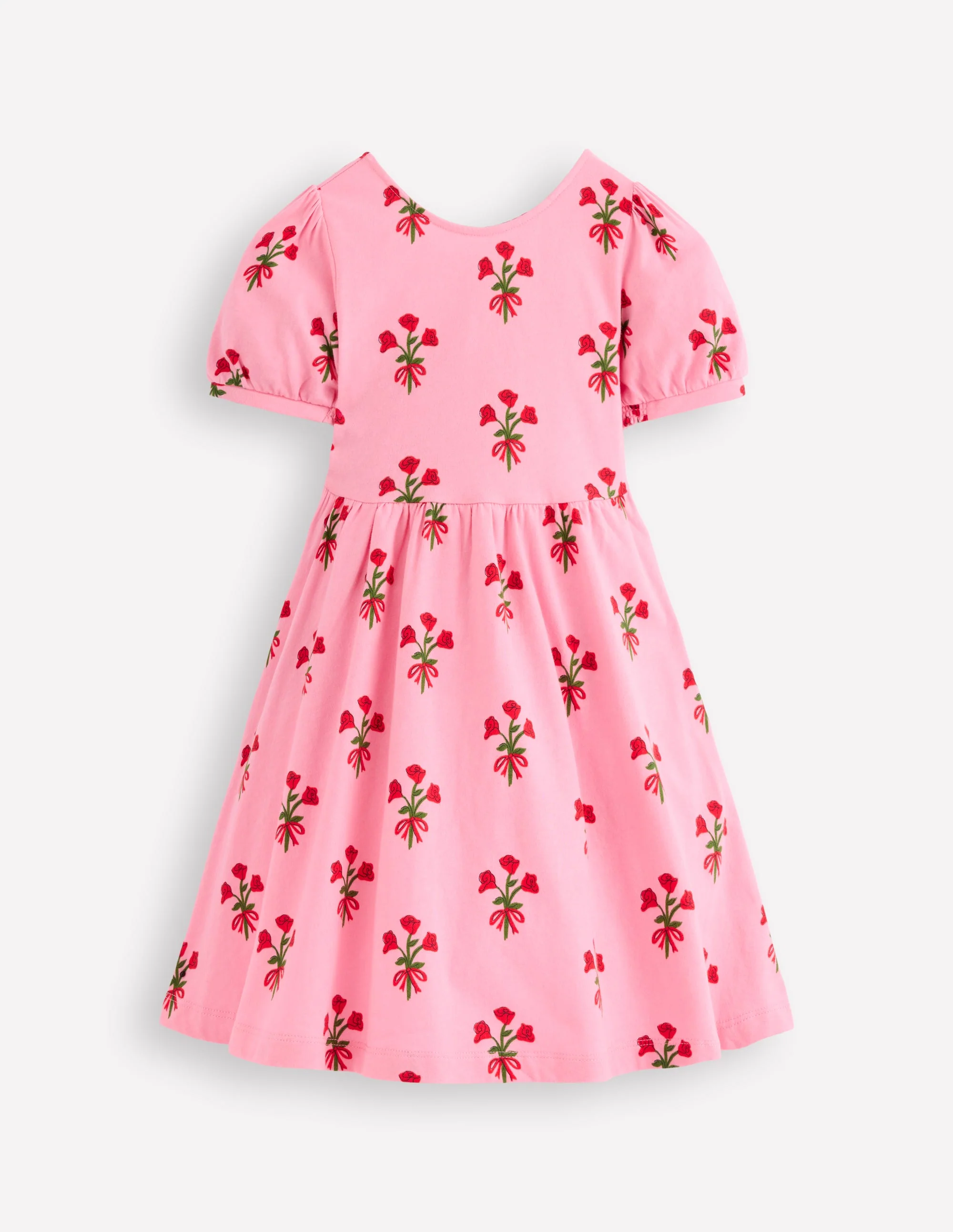 Ballerina Jersey Dress-Bubblegum Pink Posy