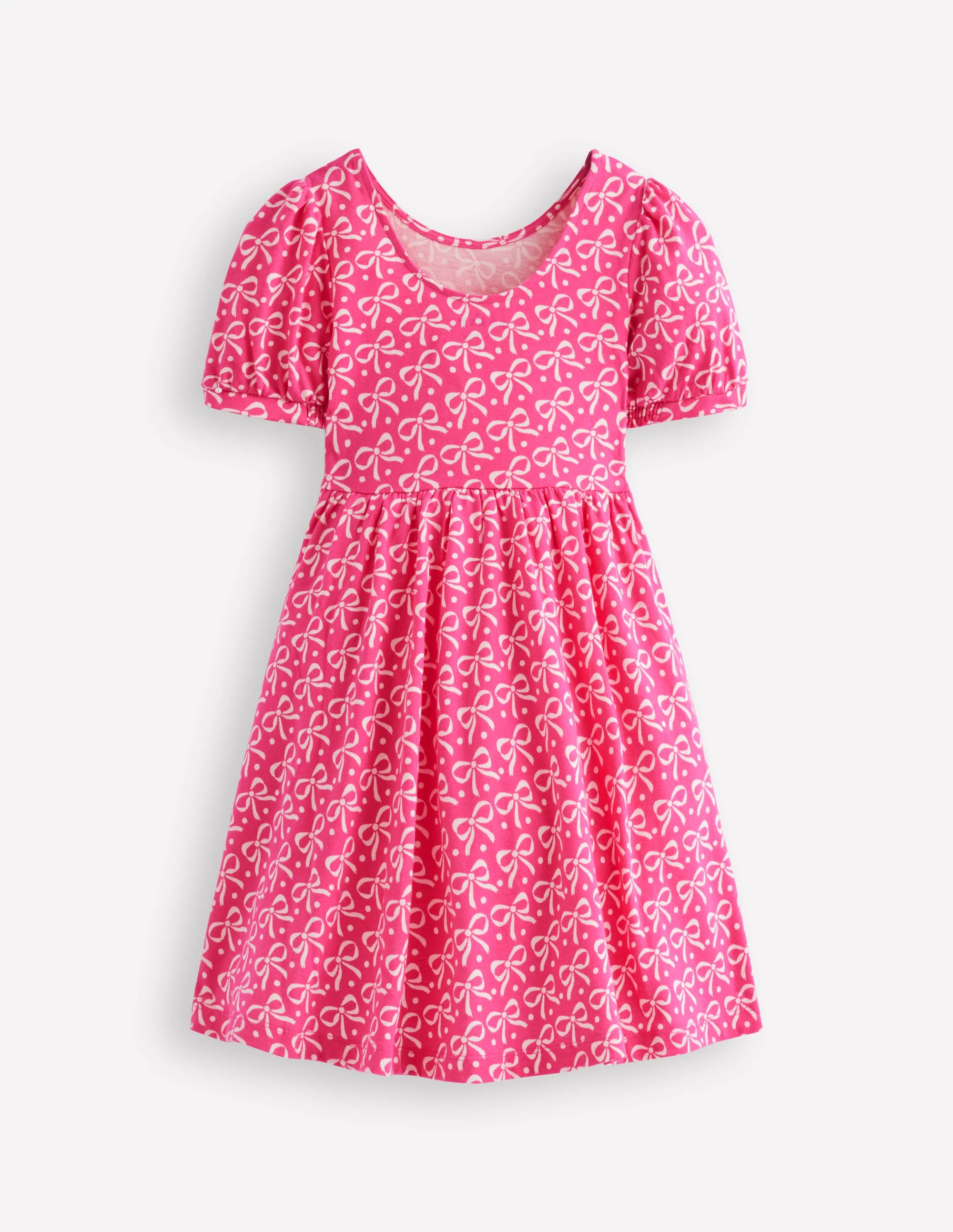 Ballerina Jersey Dress-Pink Bows - Image 2