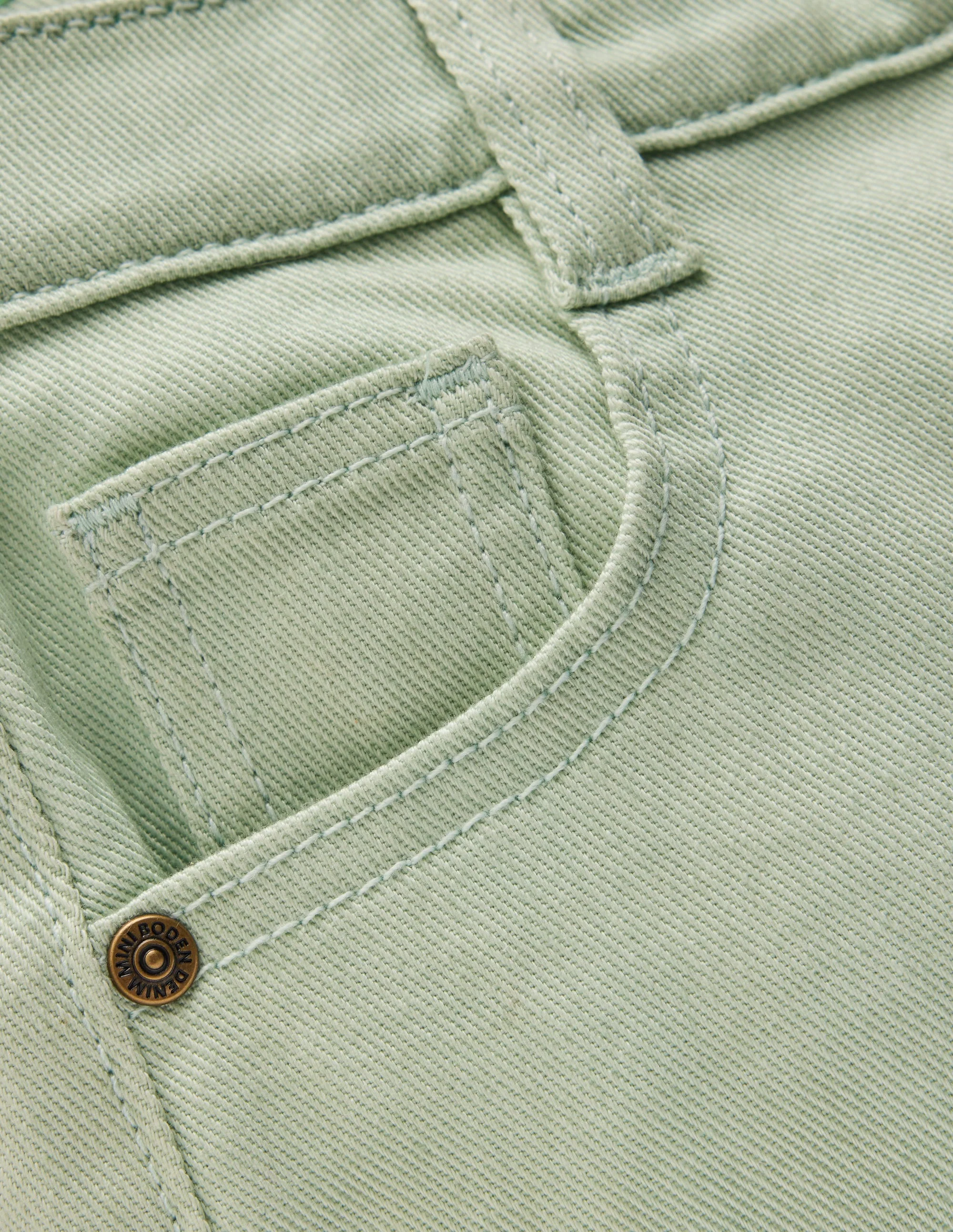 Barrel Leg Jeans-Pale Green - Image 3