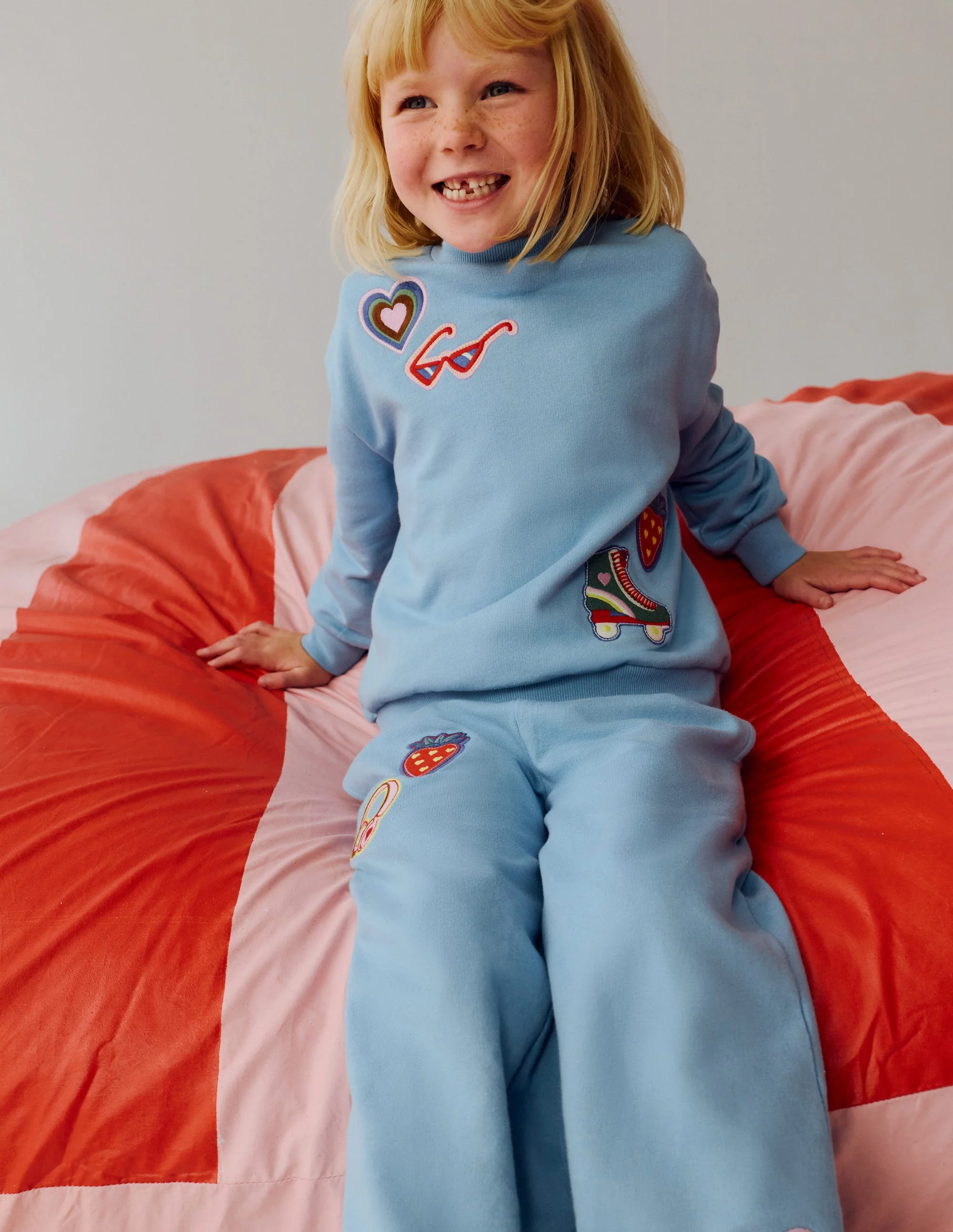 Bobbie Appliqué Joggers-Glacier Lake Badges - Image 4