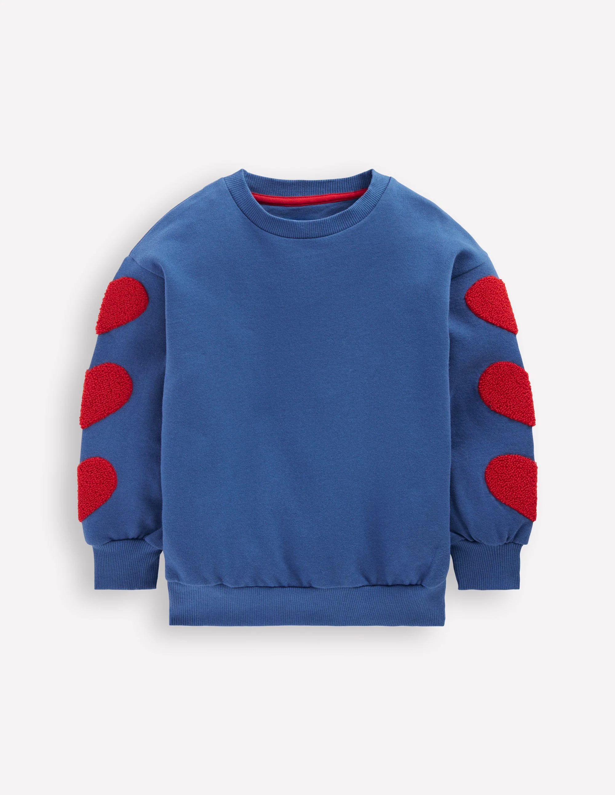 Bobbie Appliqué Sweatshirt-Bluejay Hearts - Image 4